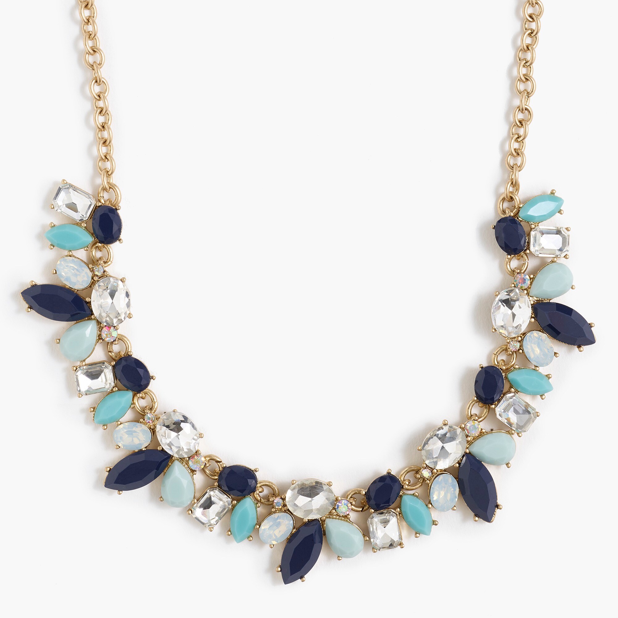 Crystal and stone statement necklace