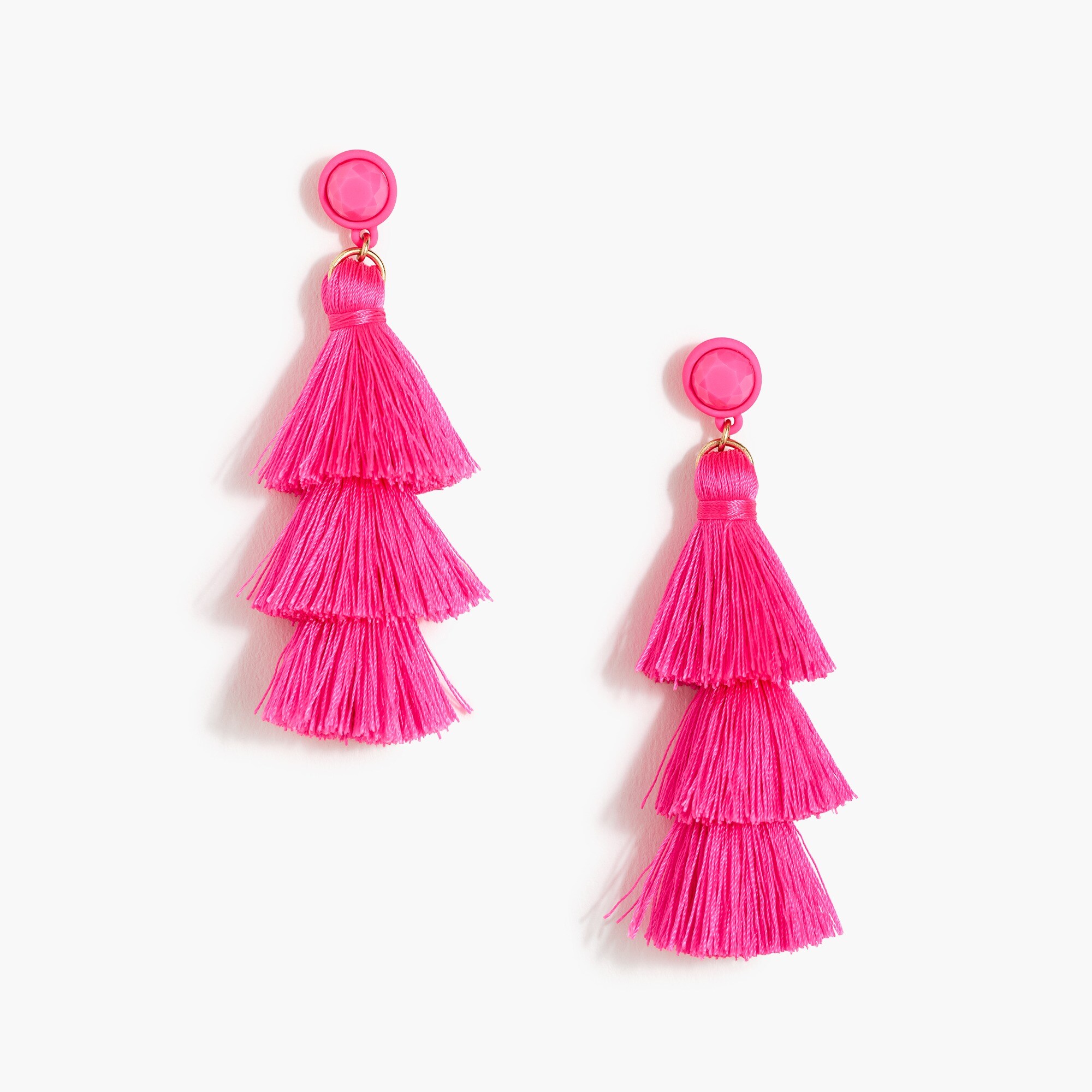 Triple tassel earrings