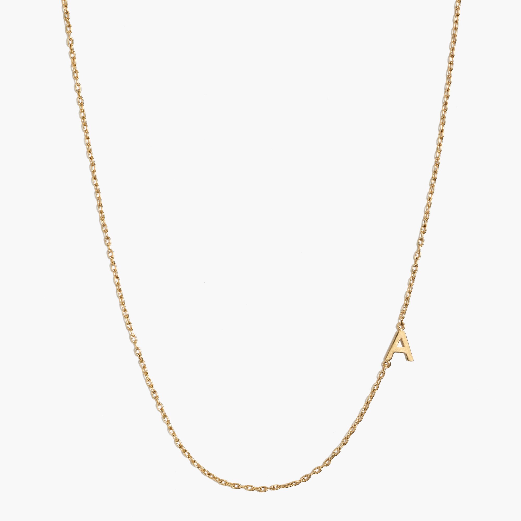 Petite initial pendant necklace