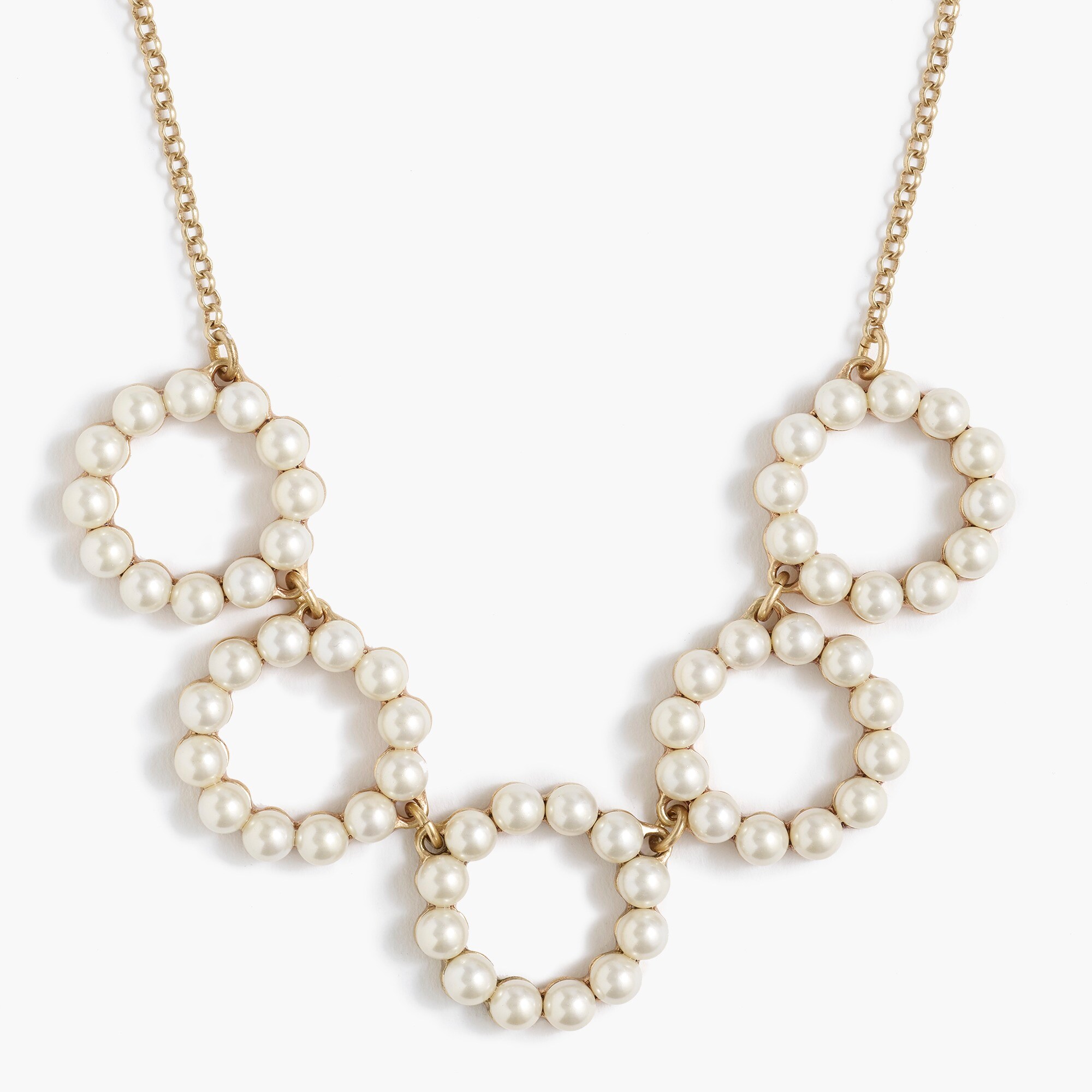 Pearl circles statement necklace