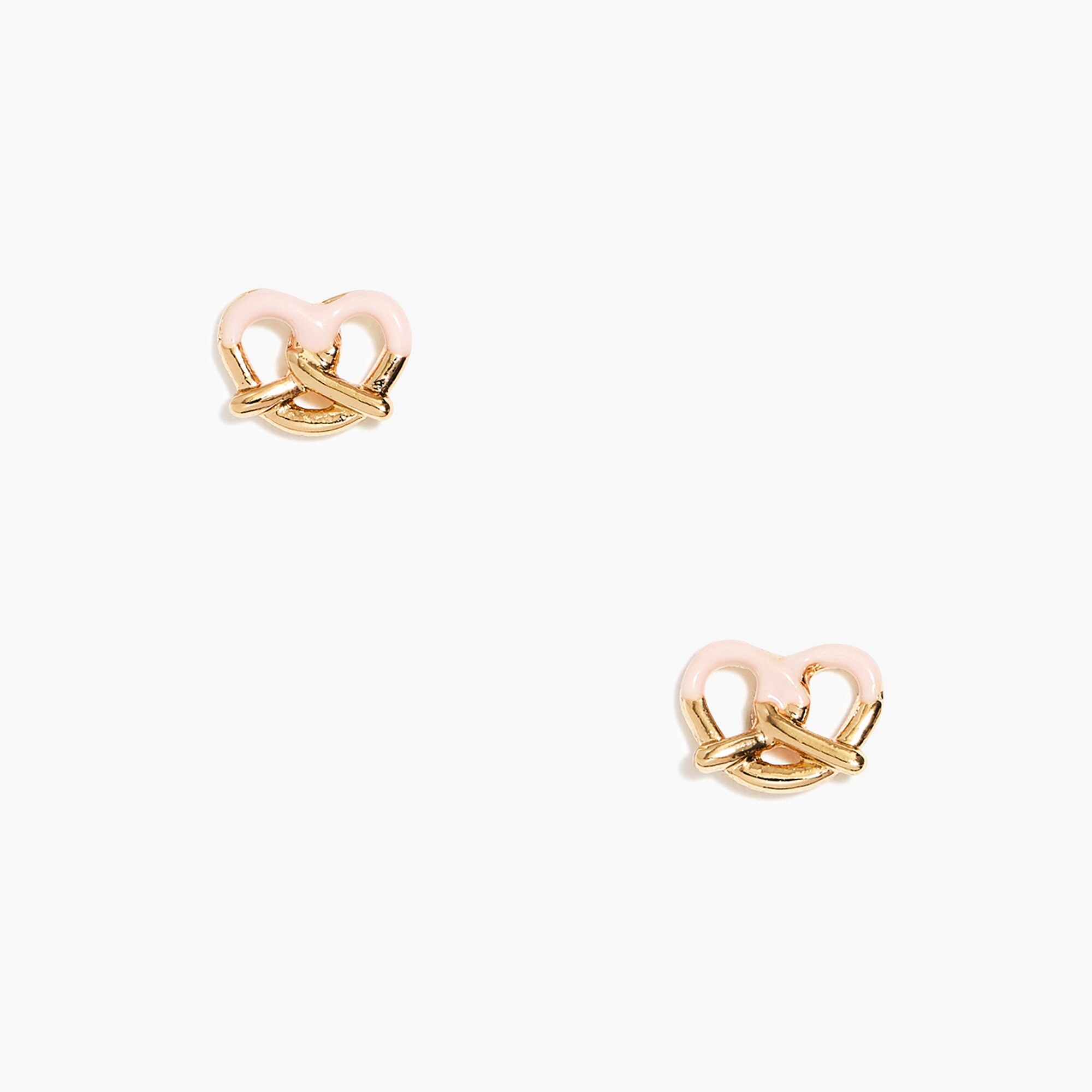 Dipped pretzel stud earrings