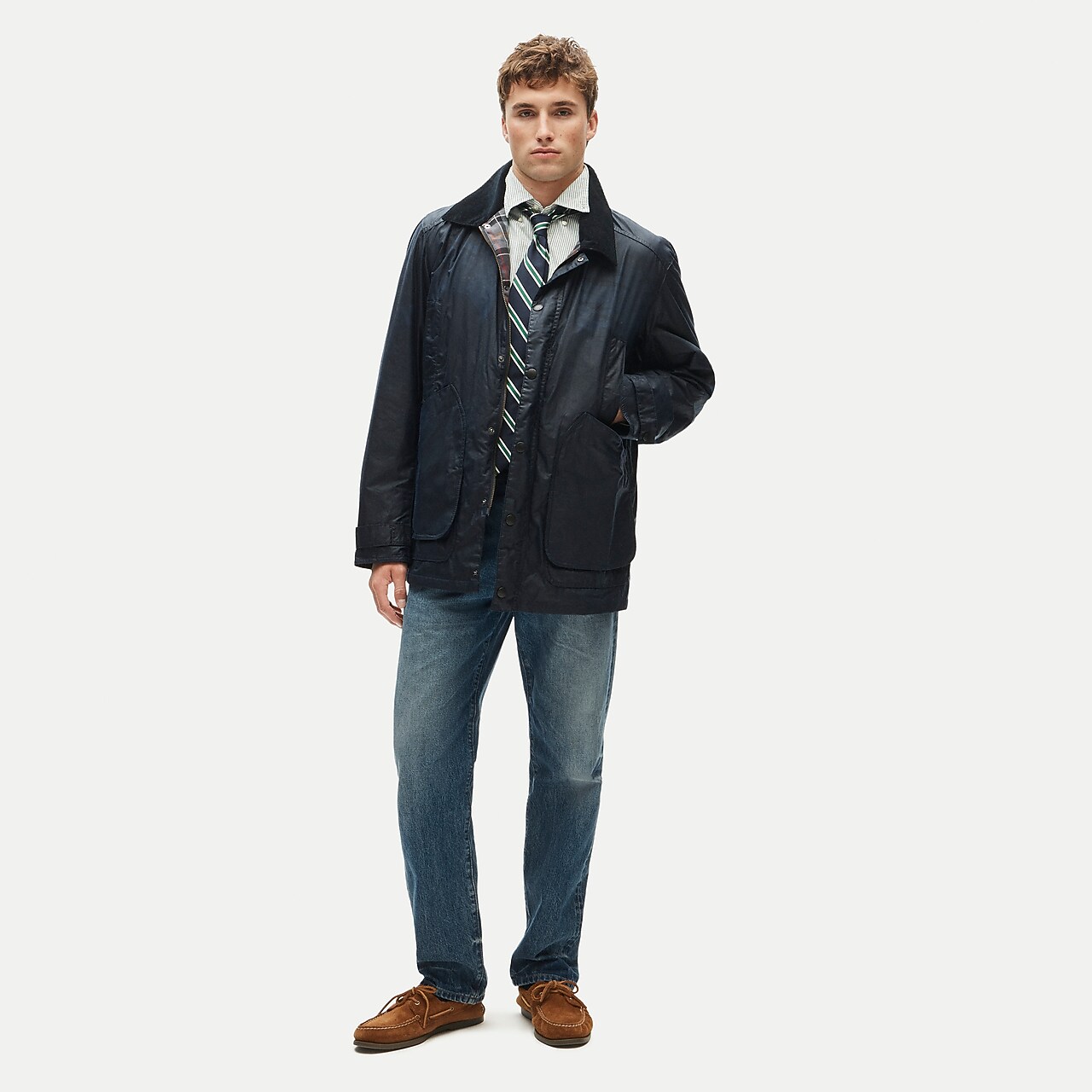 Barbour® Burghley Wax Jacket For Men | J.Crew
