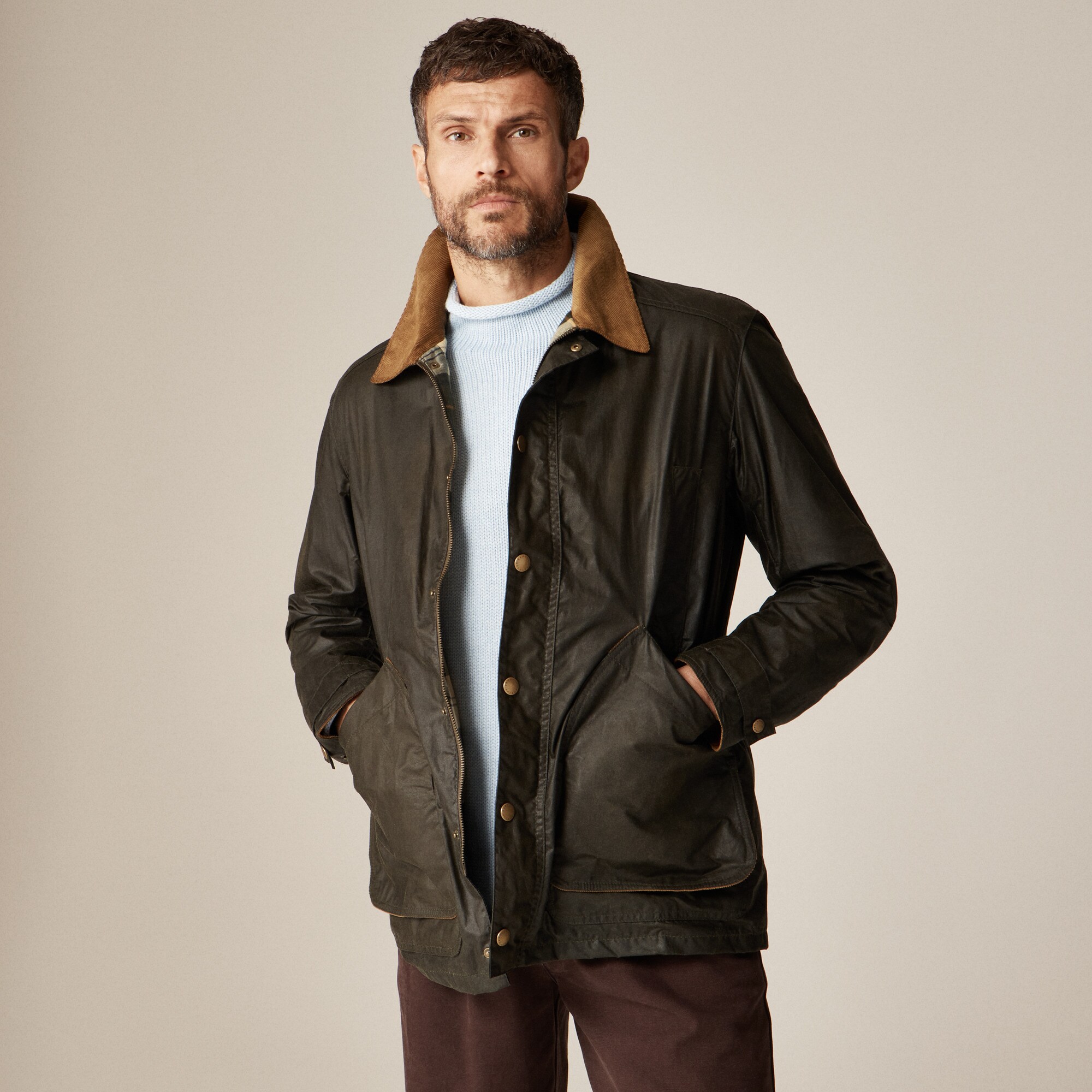 Barbour® X J.Crew Barn Jacket™ In Waxed Cotton For Men | J.Crew