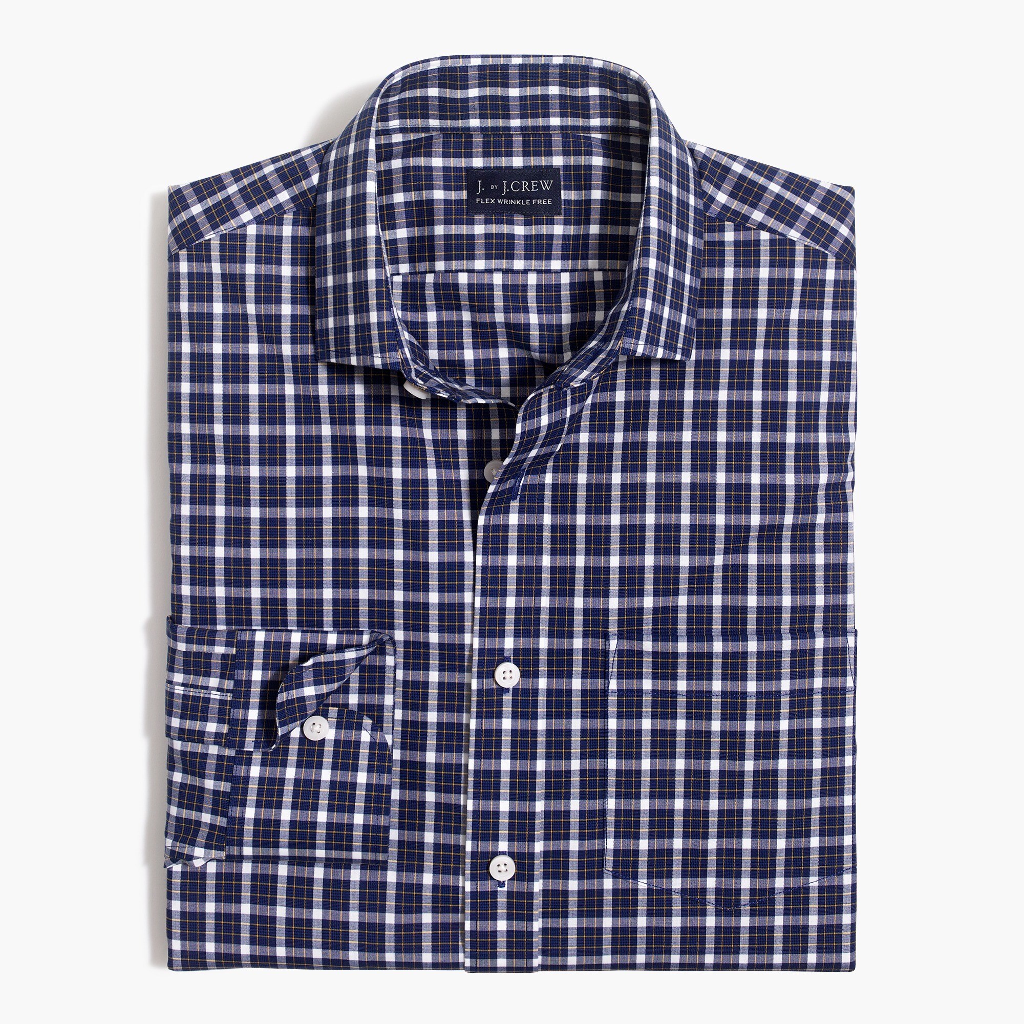 slim thompson flex wrinkle-free dress shirt for men