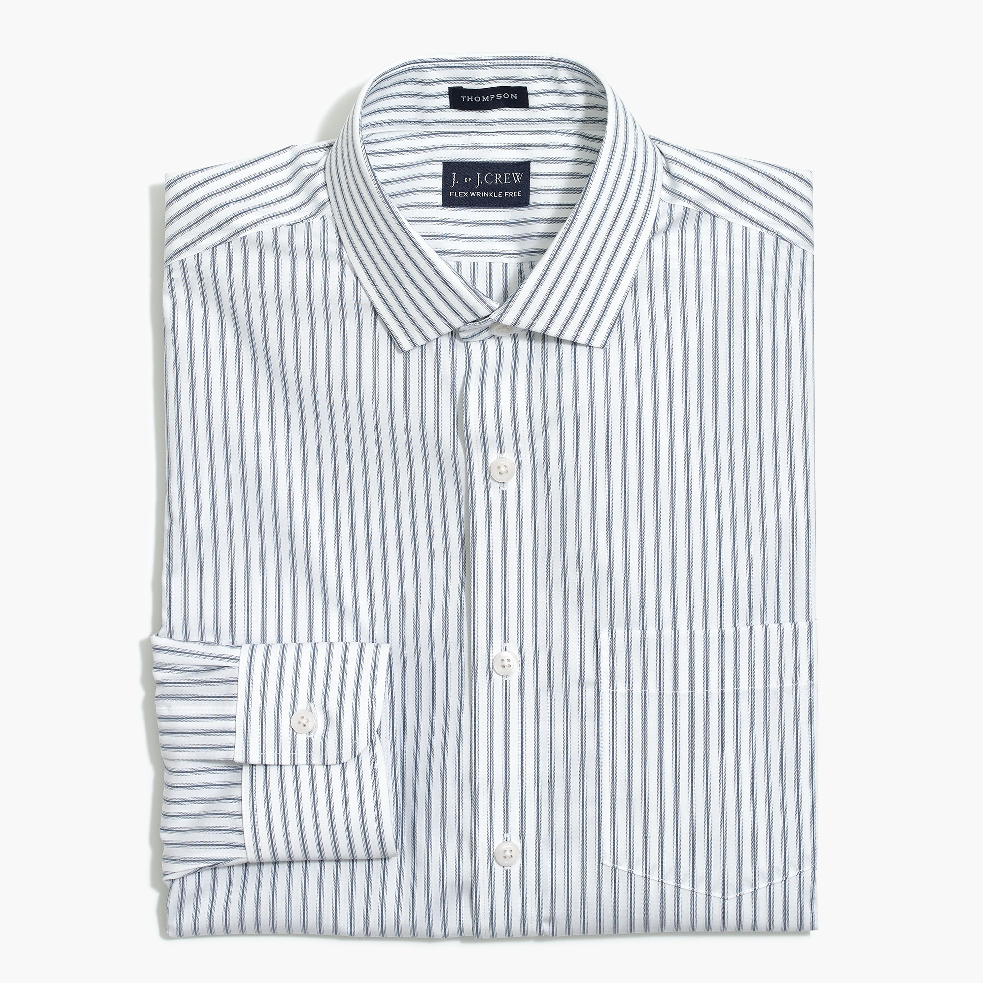 slim thompson flex wrinkle-free dress shirt for men