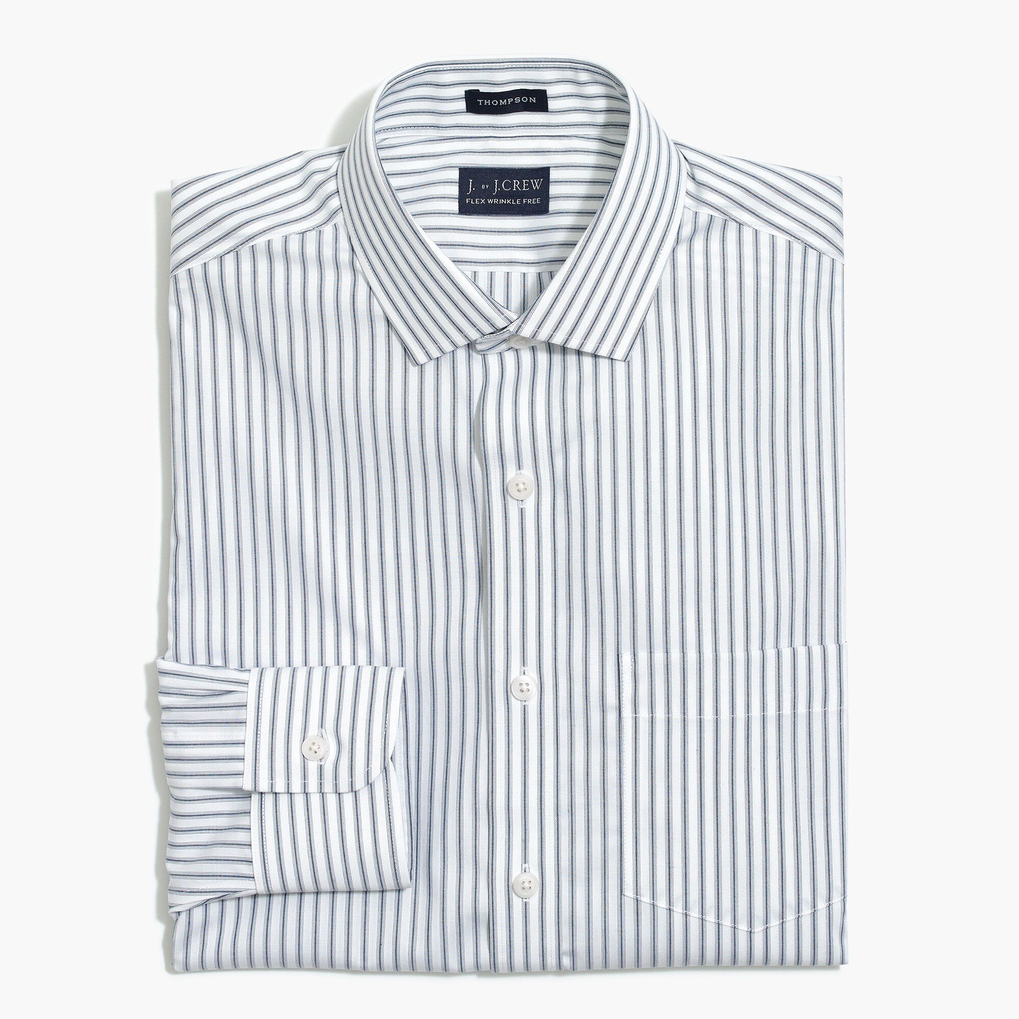 slim thompson flex wrinkle-free dress shirt for men