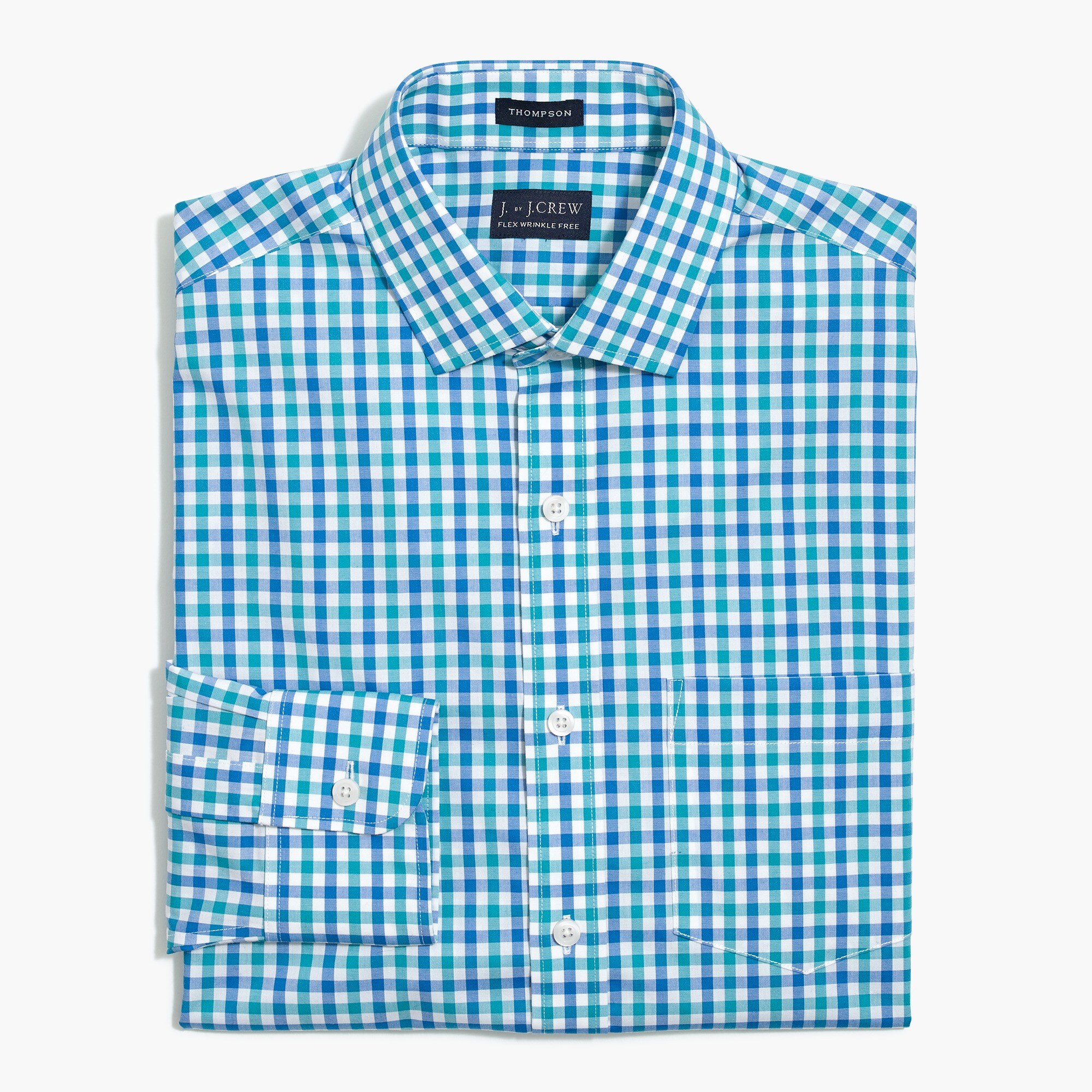 Slim Thompson flex wrinkle-free dress shirt