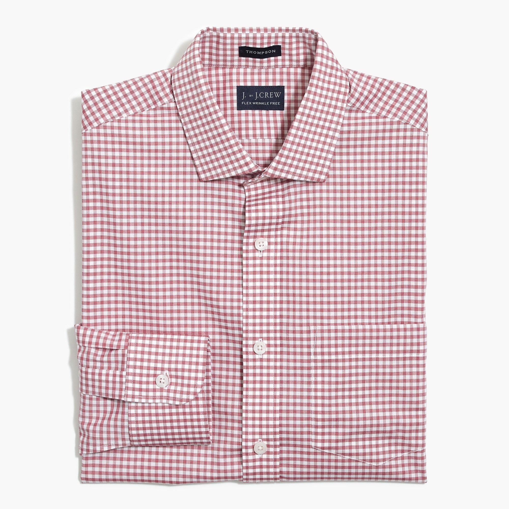 slim thompson flex wrinkle-free dress shirt for men