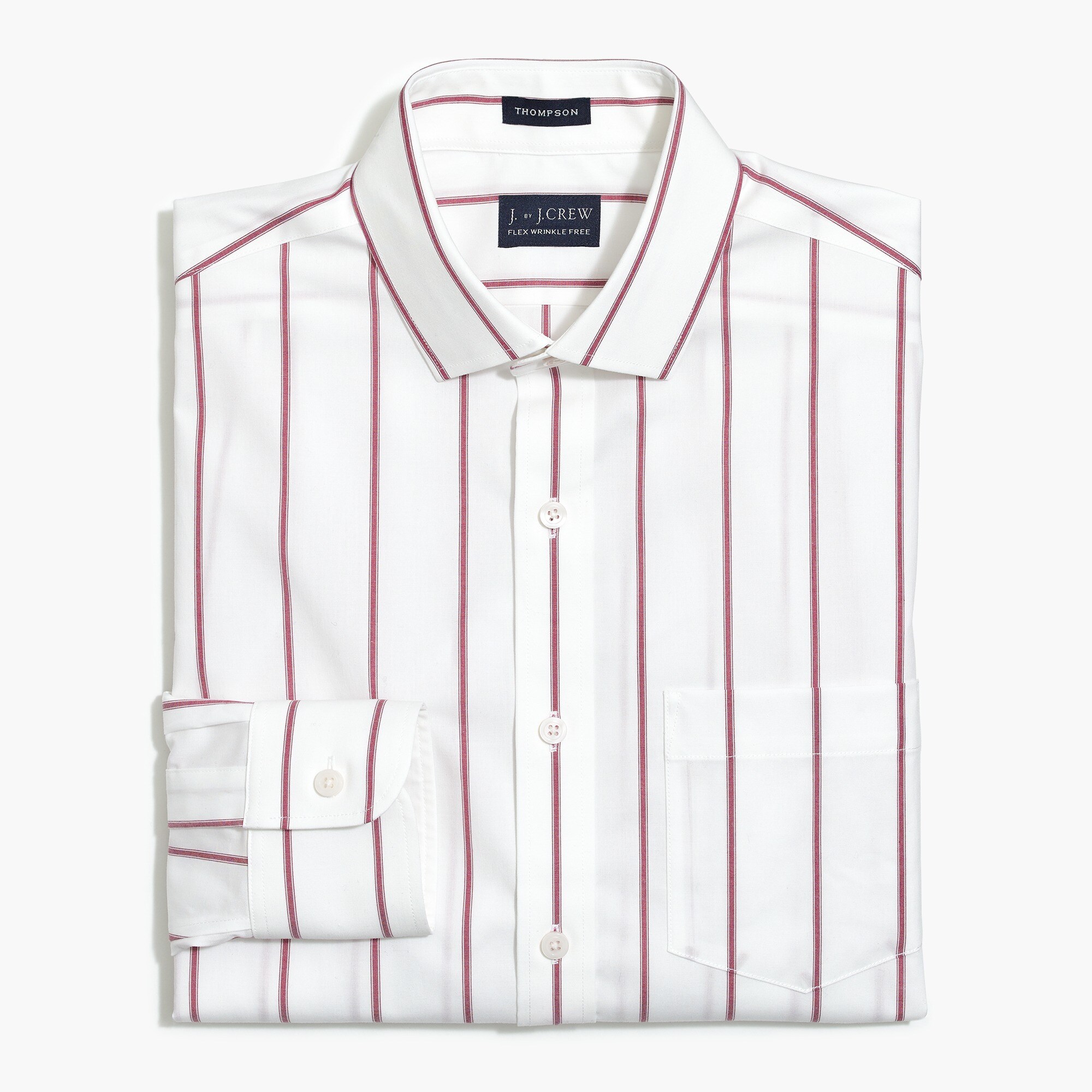 slim thompson flex wrinkle-free dress shirt for men