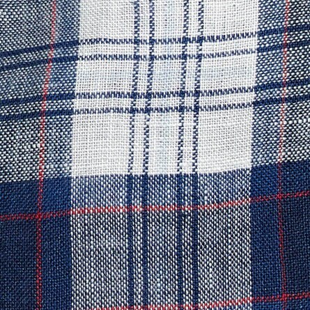 Slim linen shirt in plaid HORTON PLAID NAVY CERIS factory: slim linen shirt in plaid for men