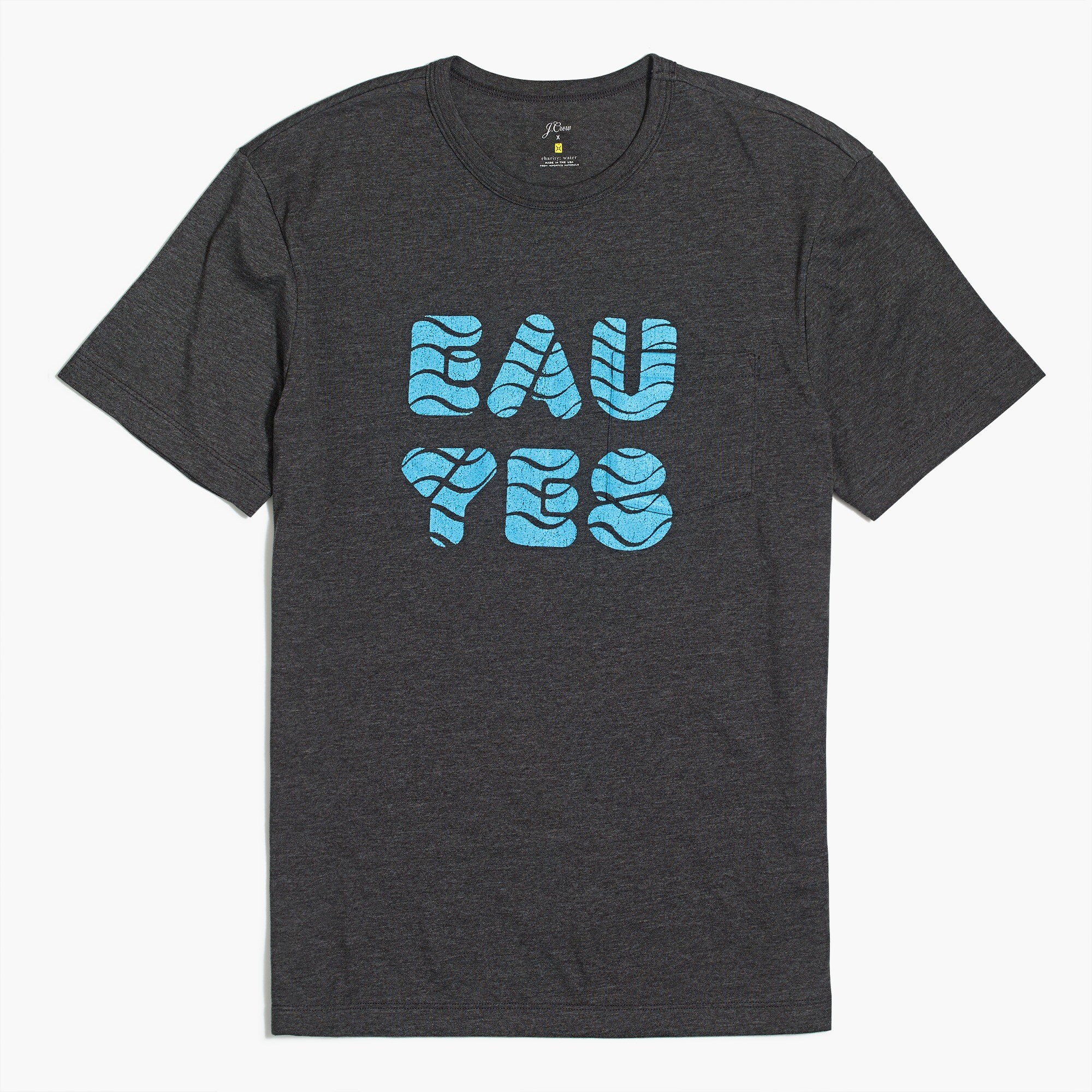Men's J.Crew x charity: water "Eau Yes" tee