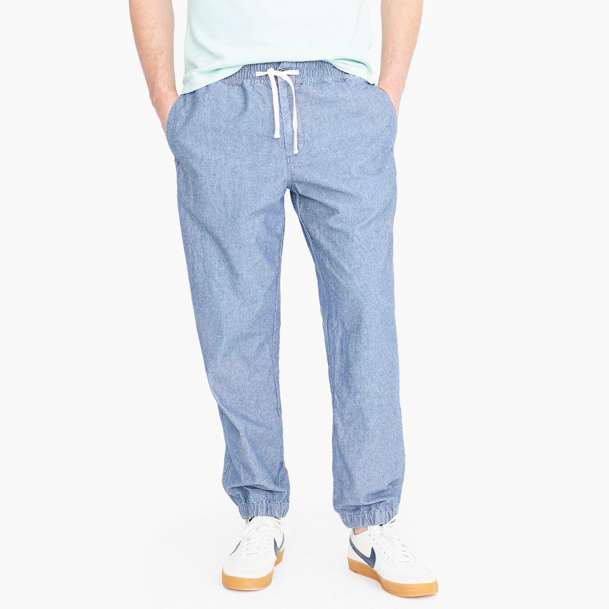 mens Relaxed-fit drawstring pant in indigo chambray
