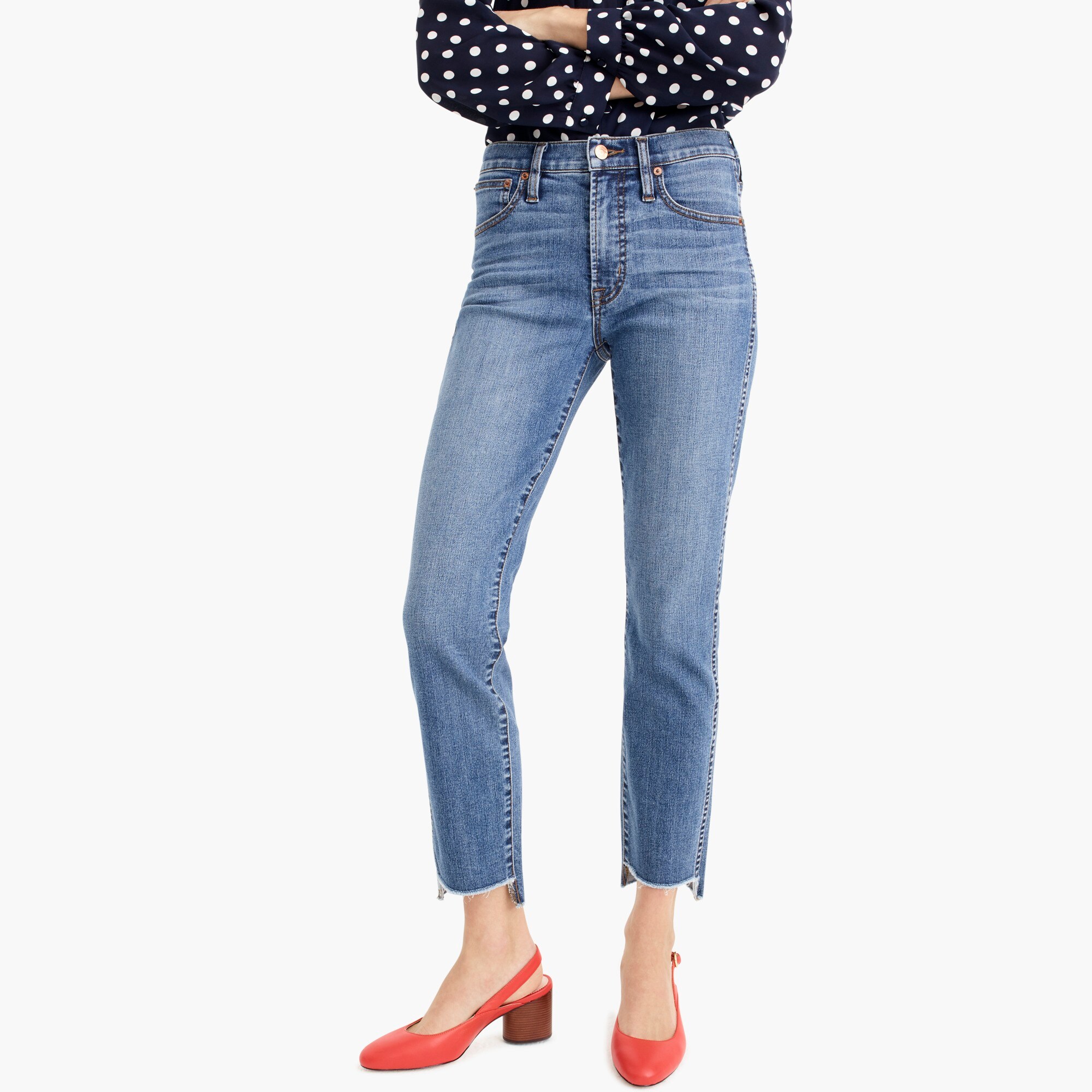 womens Vintage straight jean in soft light indigo wash