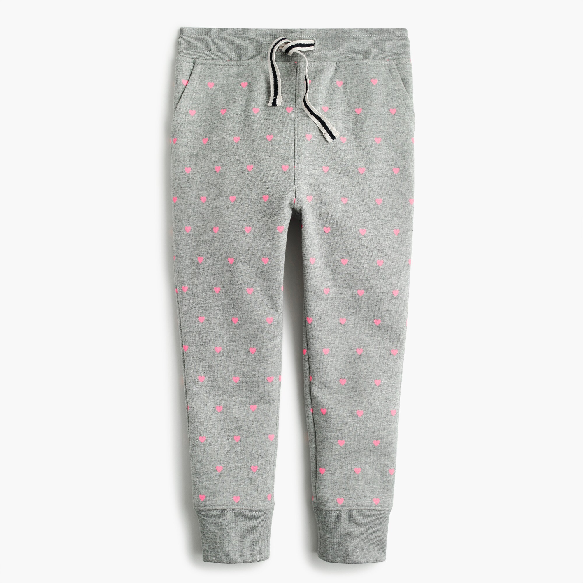  Girls' sweatpant in pink hearts
