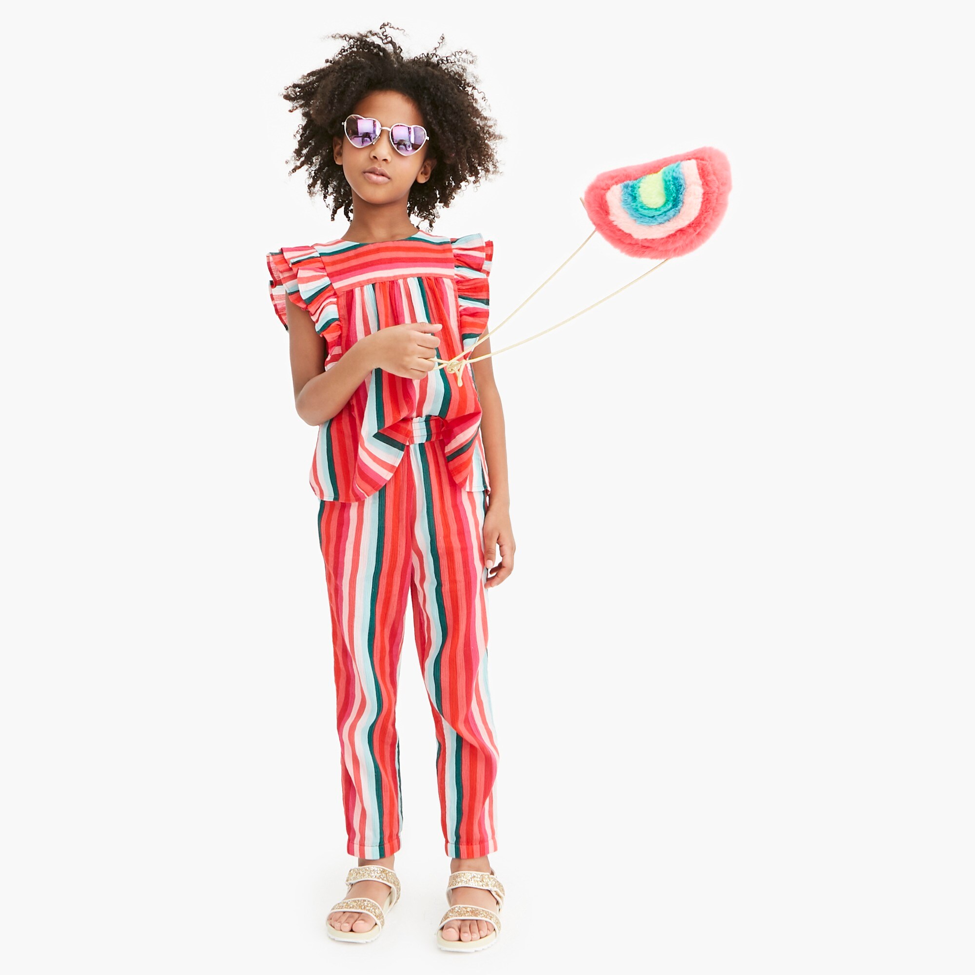  Girls' beach pant in bright stripe