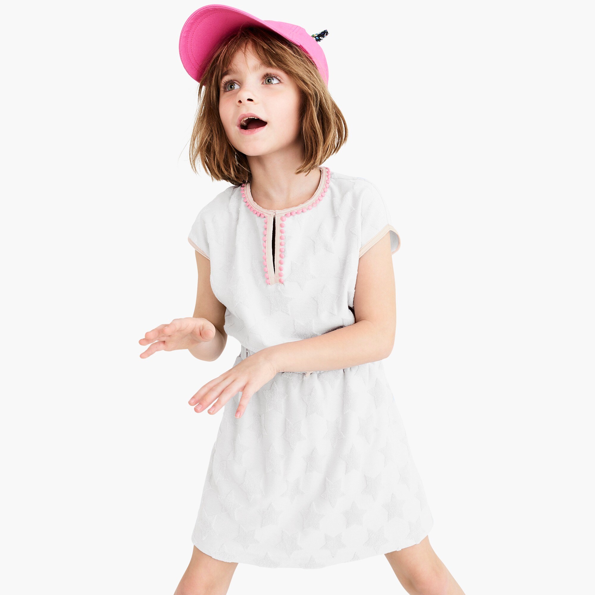  Girls' terry dress in stars