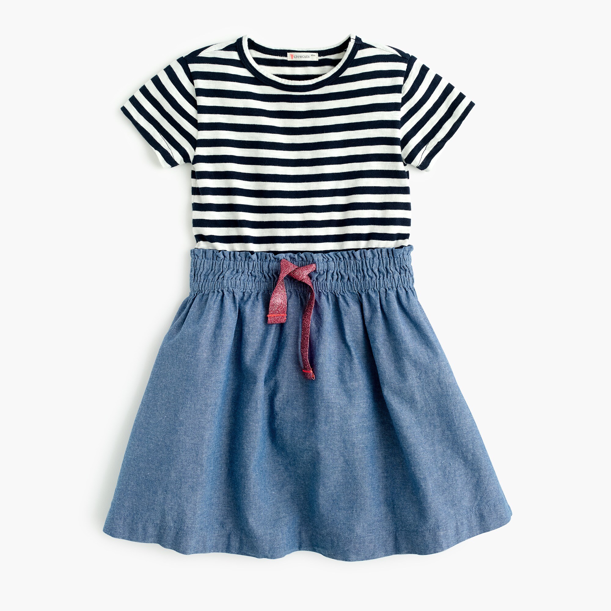  Girls' mixed-media T-shirt dress