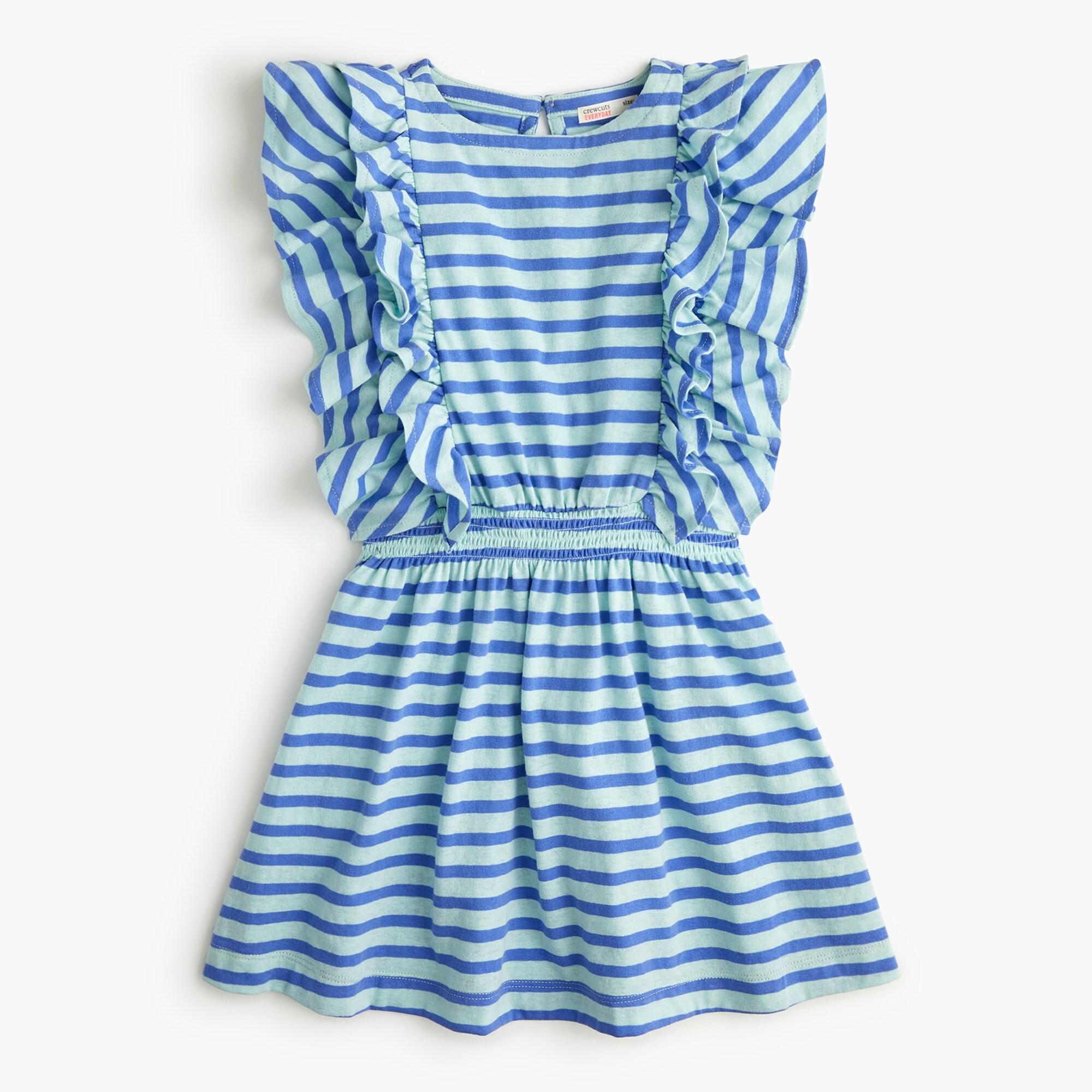  Girls' ruffle-trimmed dress in the softest jersey