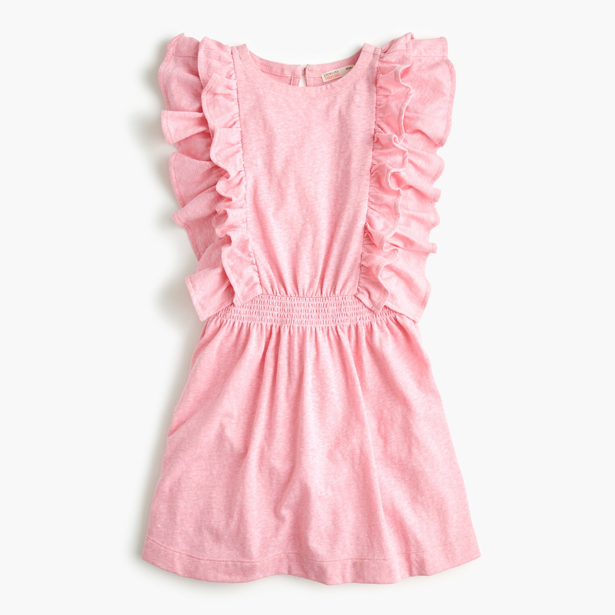  Girls' ruffle-trimmed dress in the softest jersey