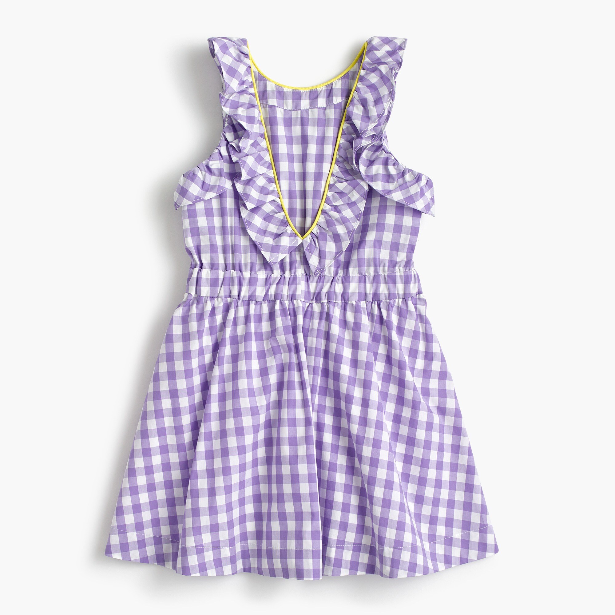 girls purple gingham dress