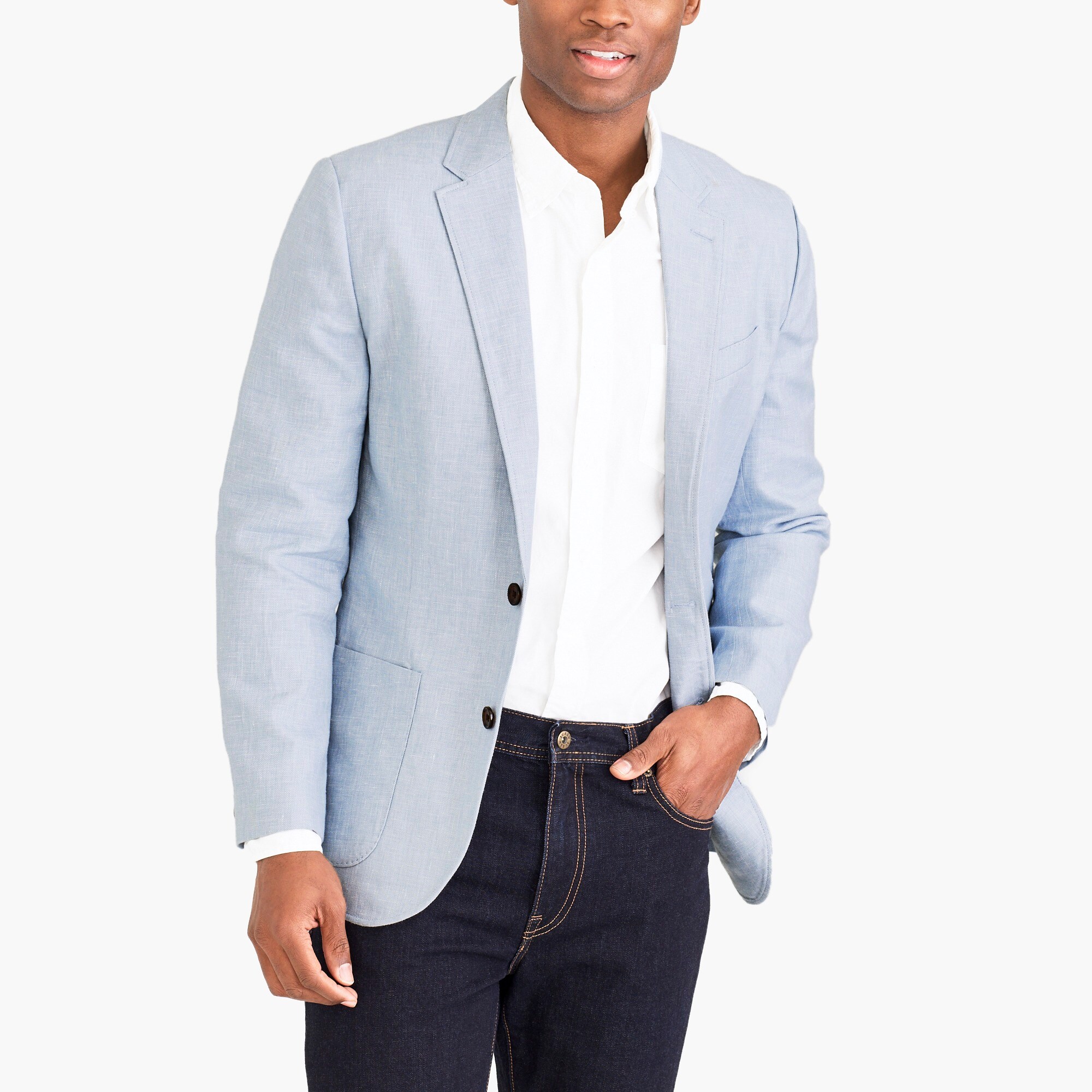 Slim Thompson blazer in cotton-linen