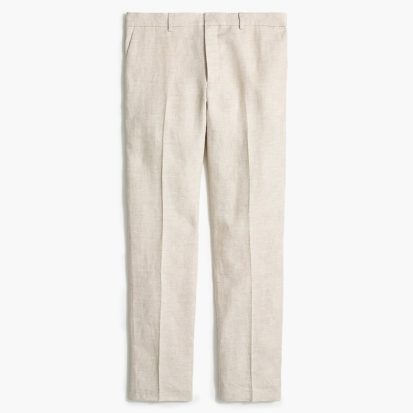 factory: slim thompson suit pant in linen for men, right side, view zoomed