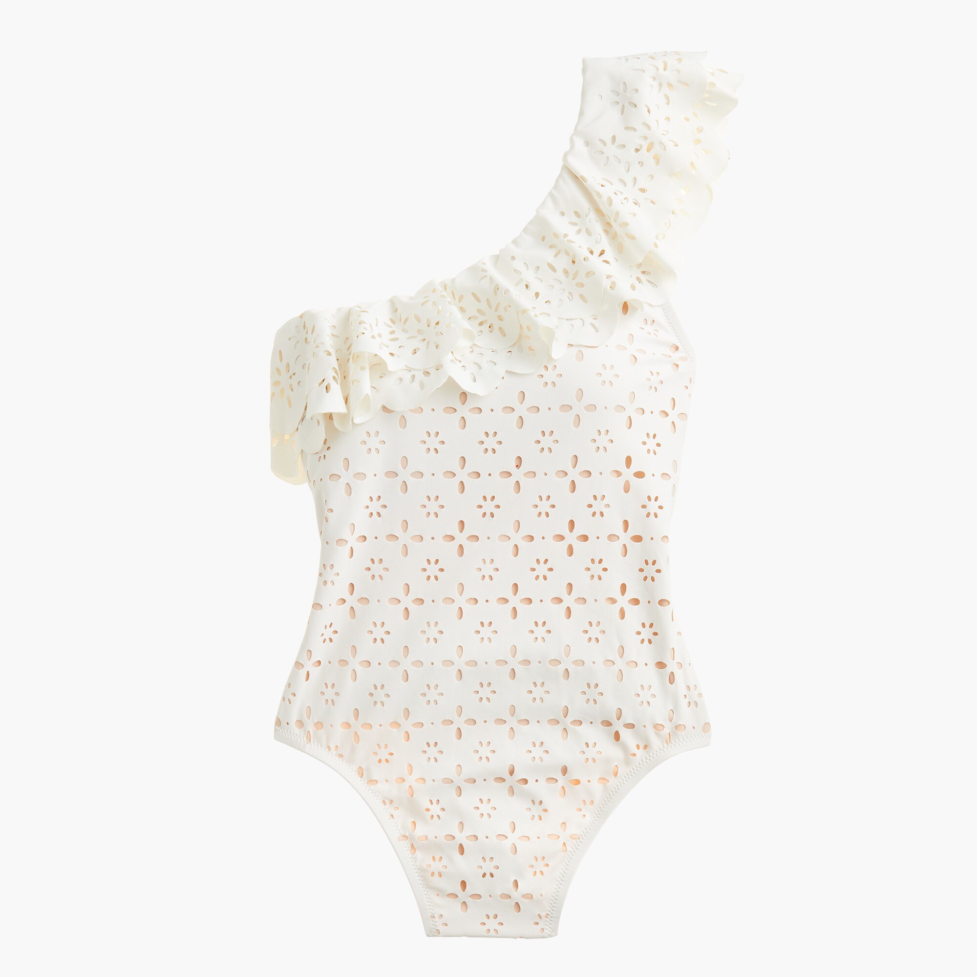 j crew ruffle one piece