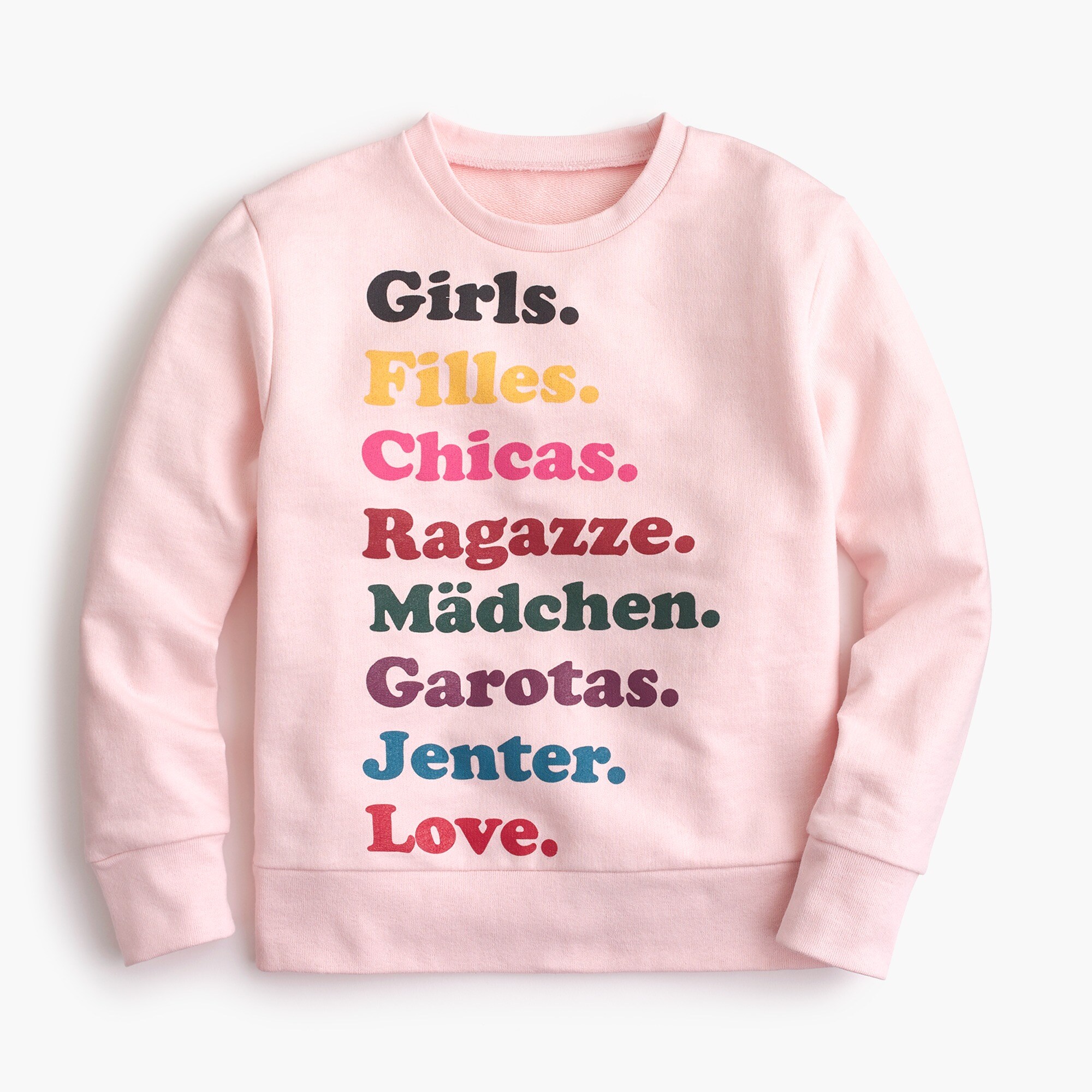 Kids' crewcuts x Girls Inc. "Girls. Love." sweatshirt