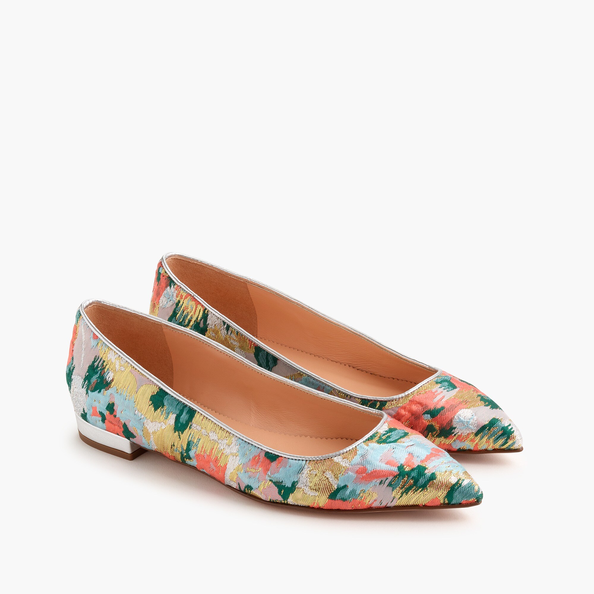 womens Pointed-toe flats in brocade