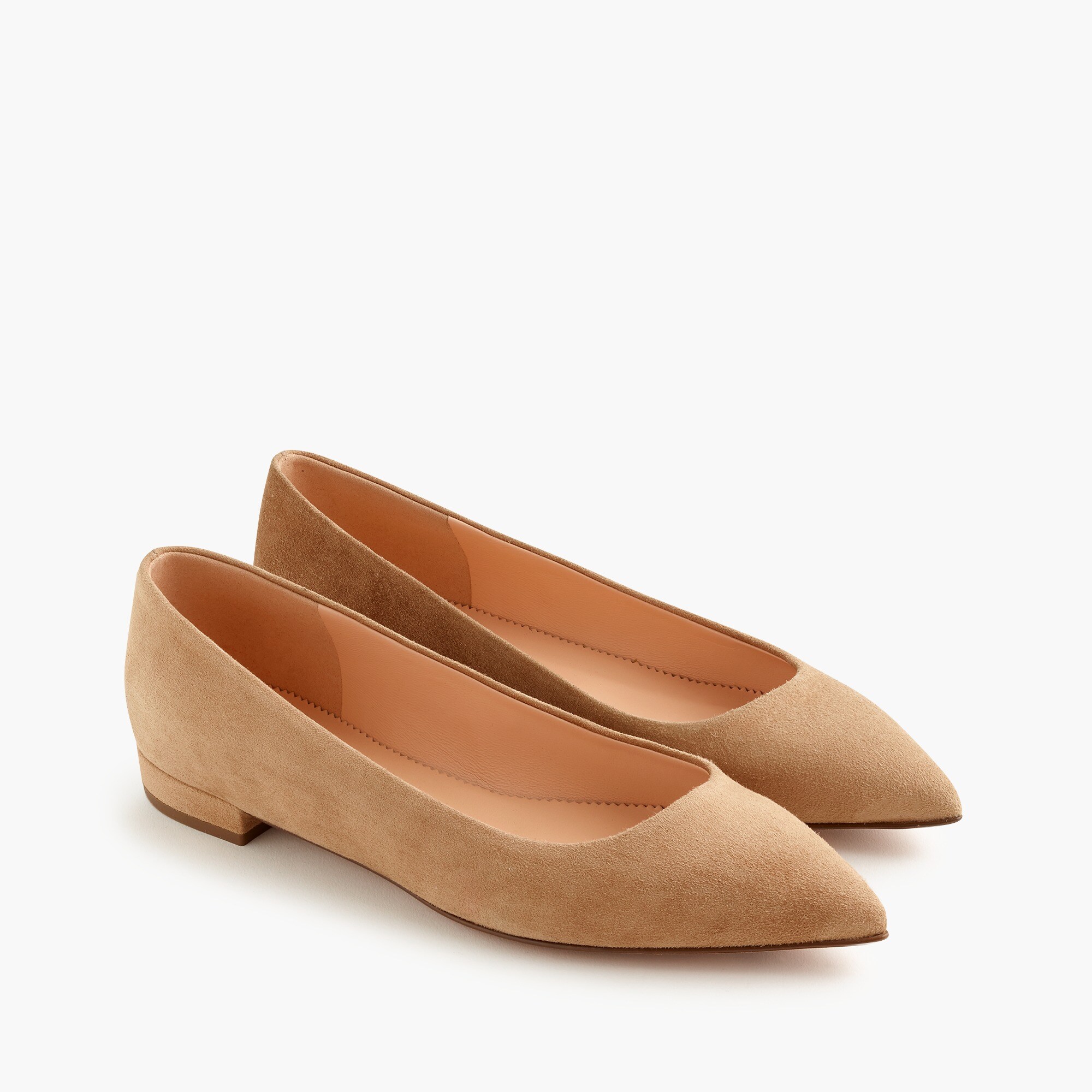 womens Pointed-toe flats in suede
