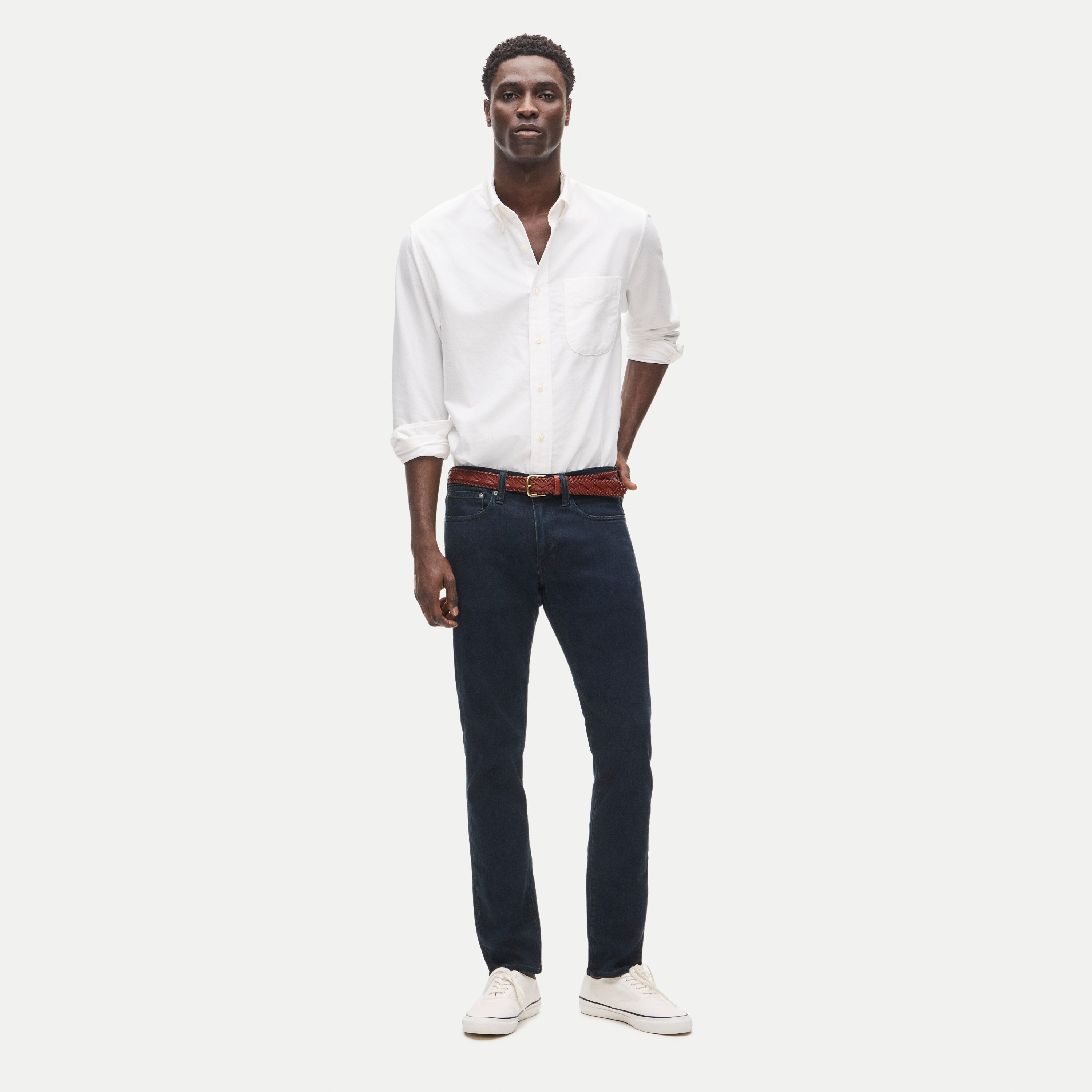484 Slim-fit stretch jean in deep lake wash