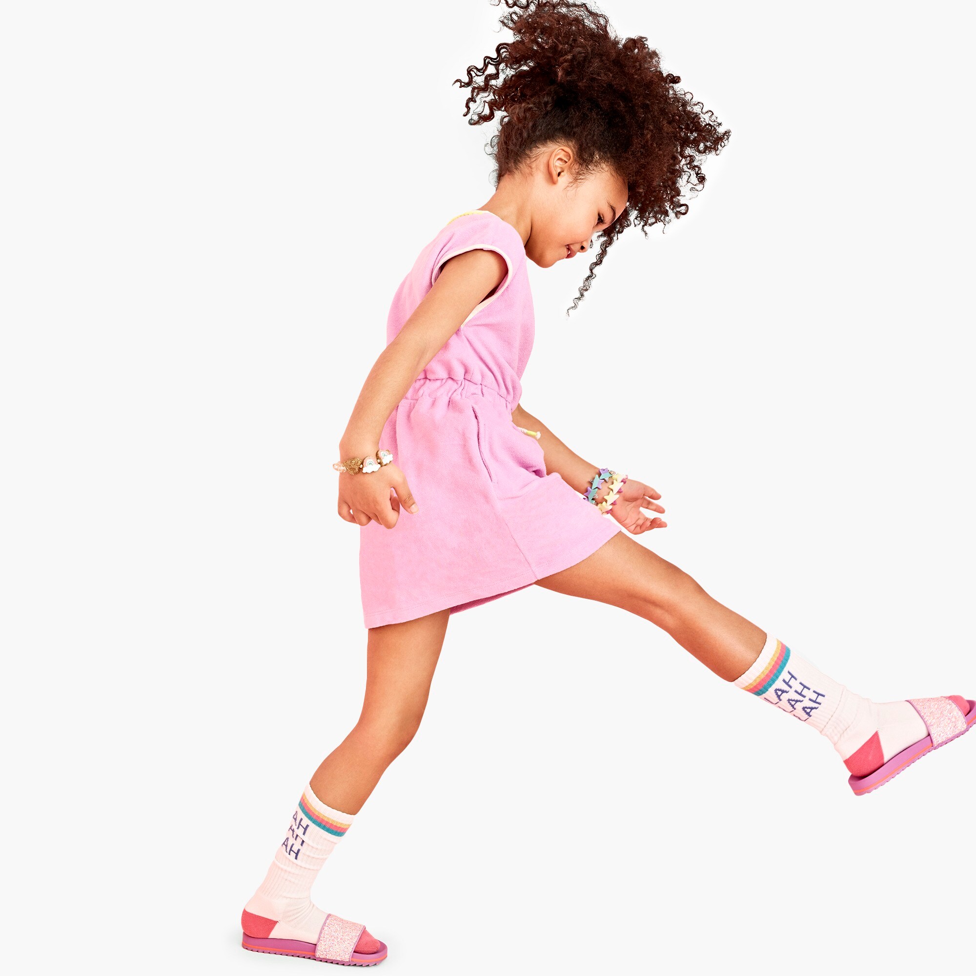  Girls' terry pom-pom dress