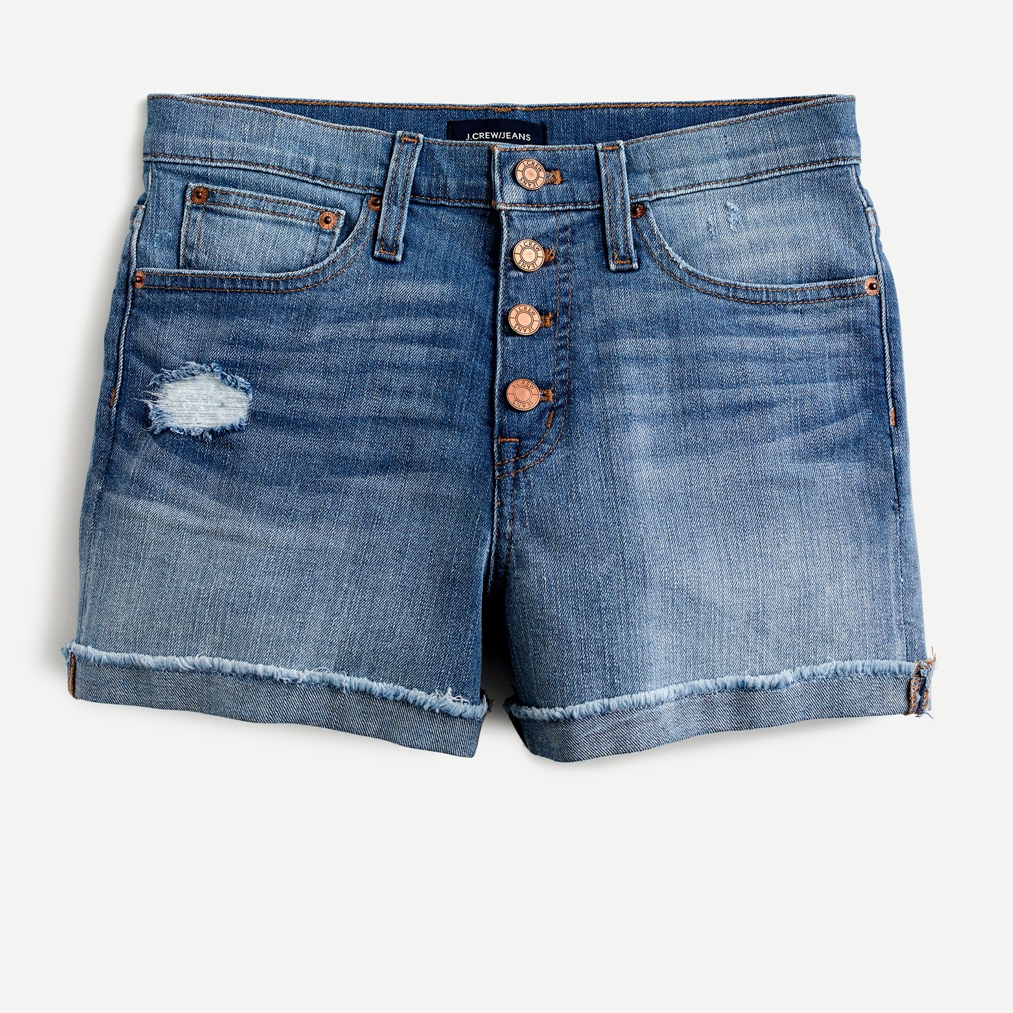 j crew denim shorts