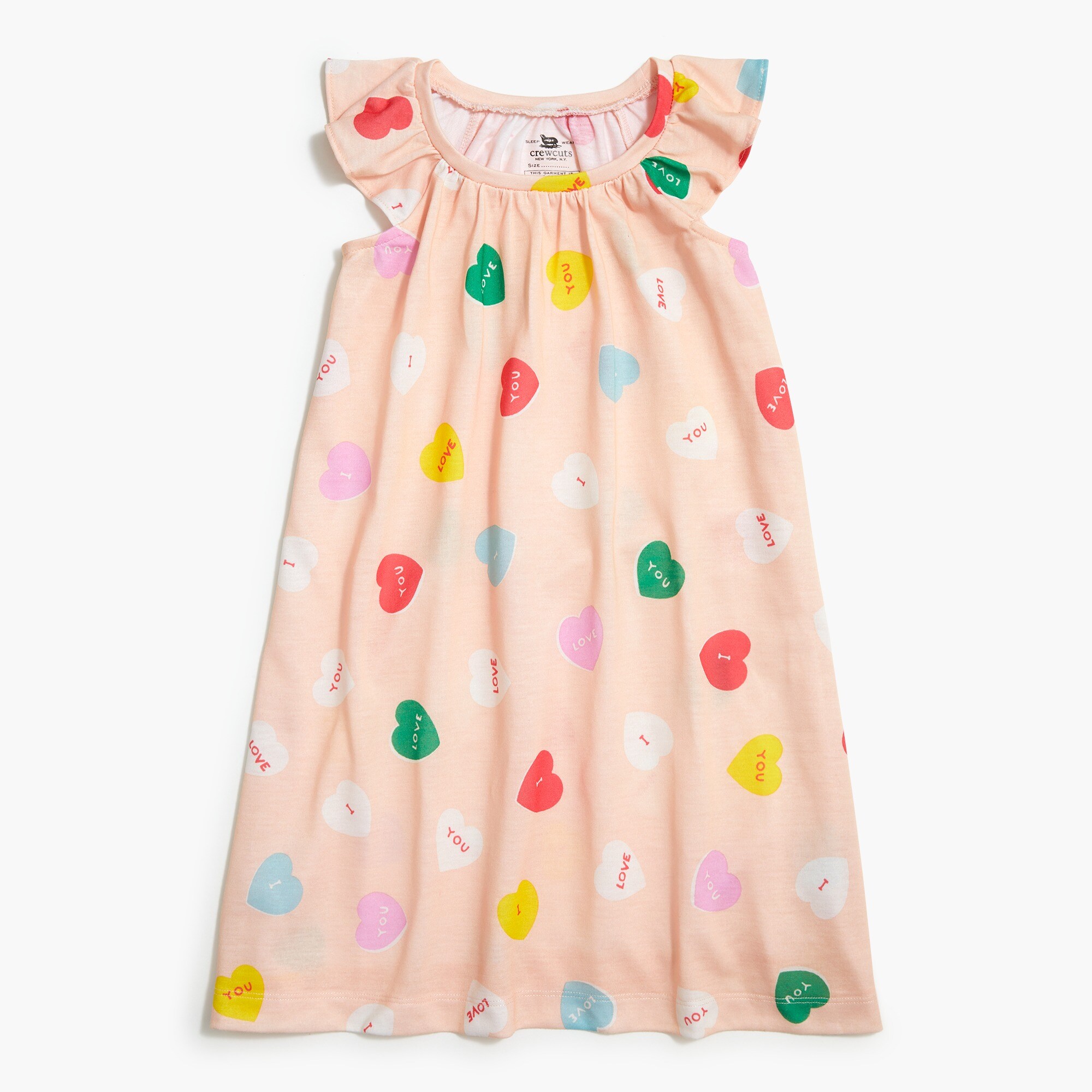 Girls' nightgown in candy hearts