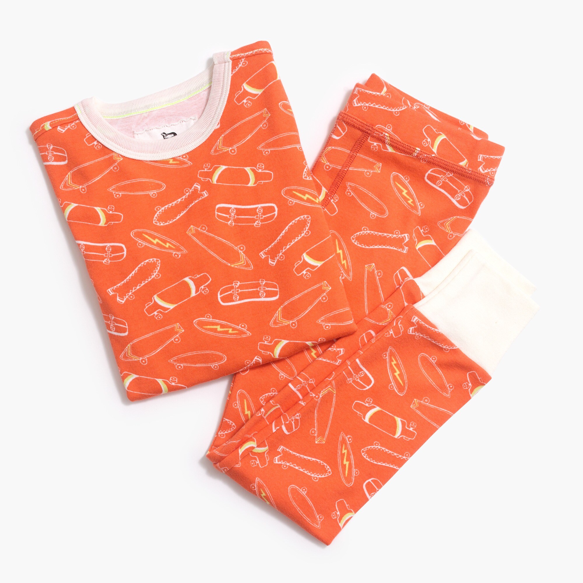 Kids' short-sleeve pajama set in skateboards