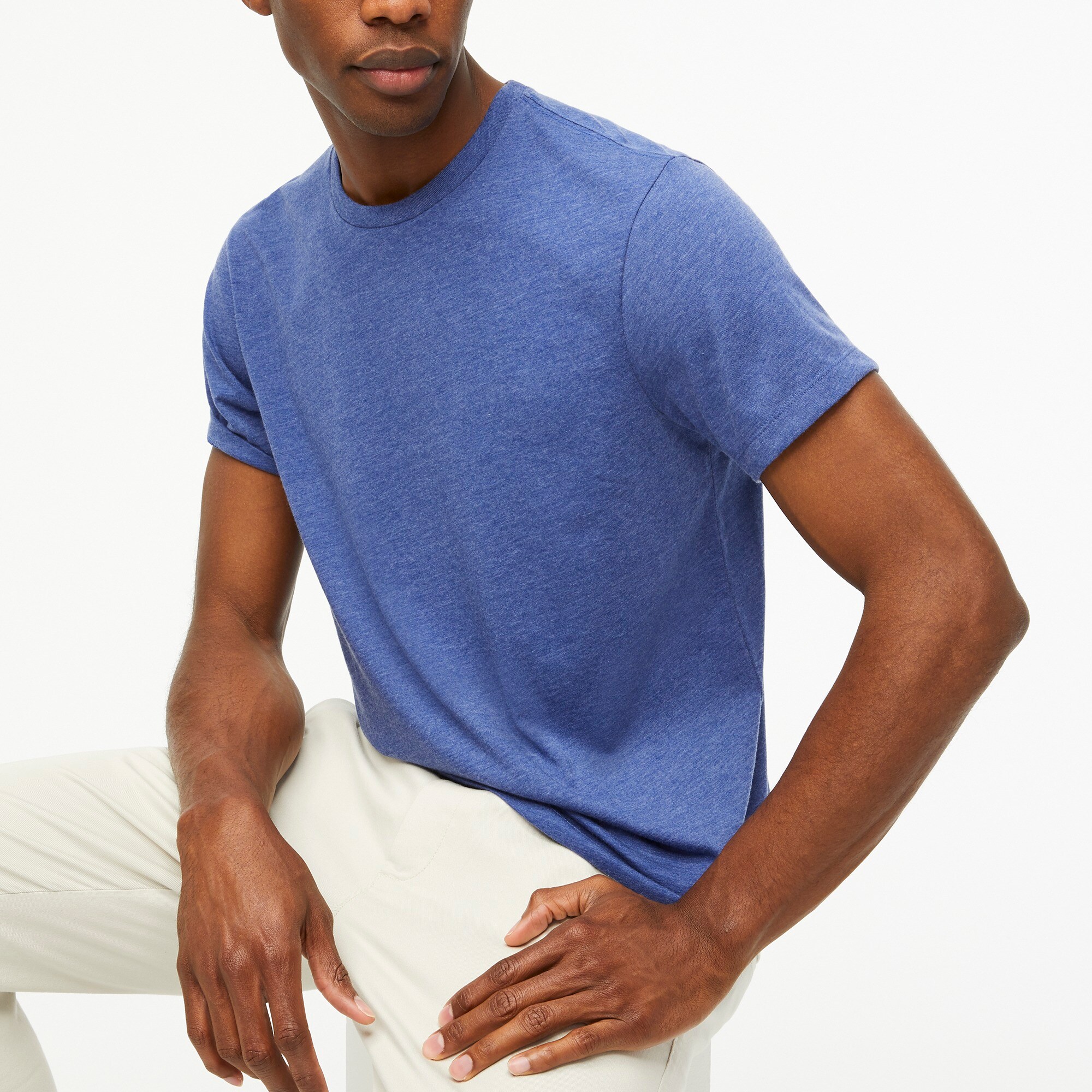 Cotton-blend washed jersey tee