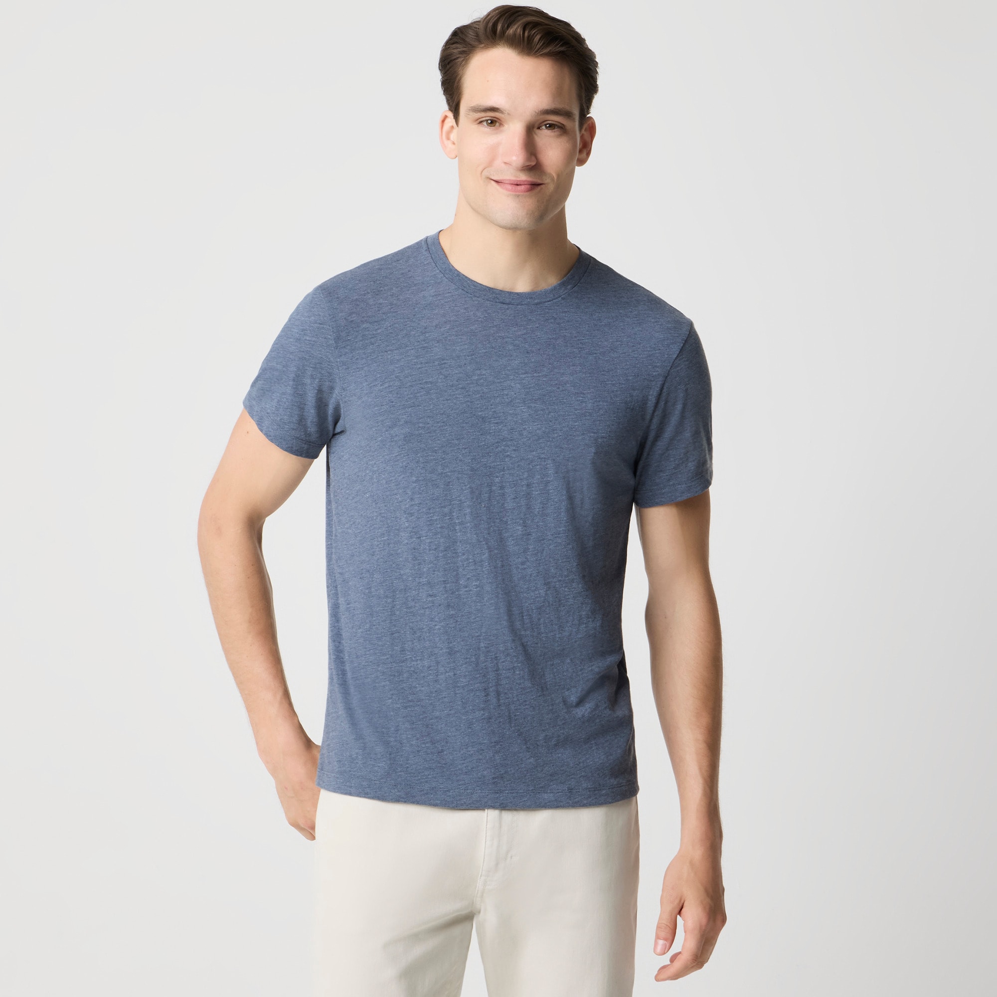 Cotton-blend Washed Jersey Tee For Men | Factory