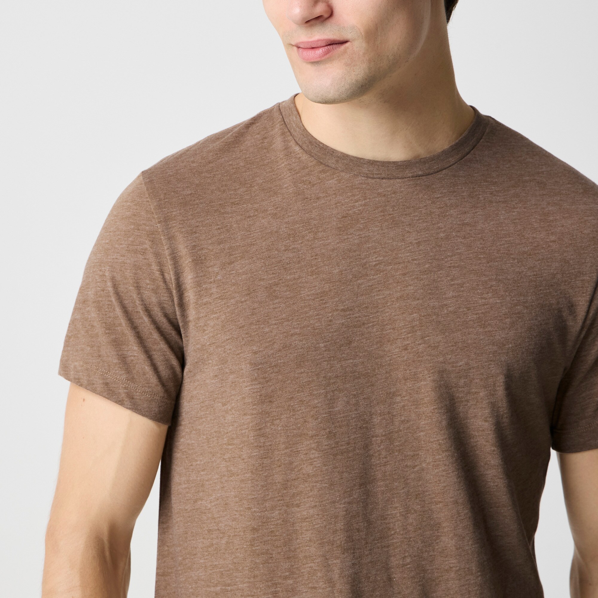Cotton-blend washed jersey tee