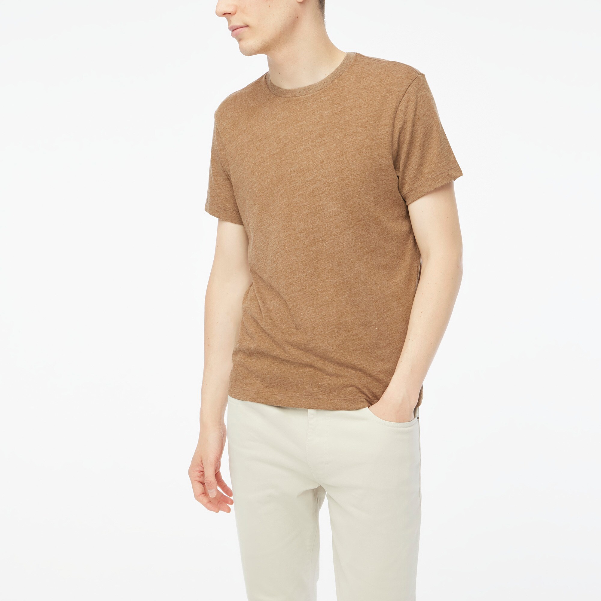 Cotton-blend washed jersey tee