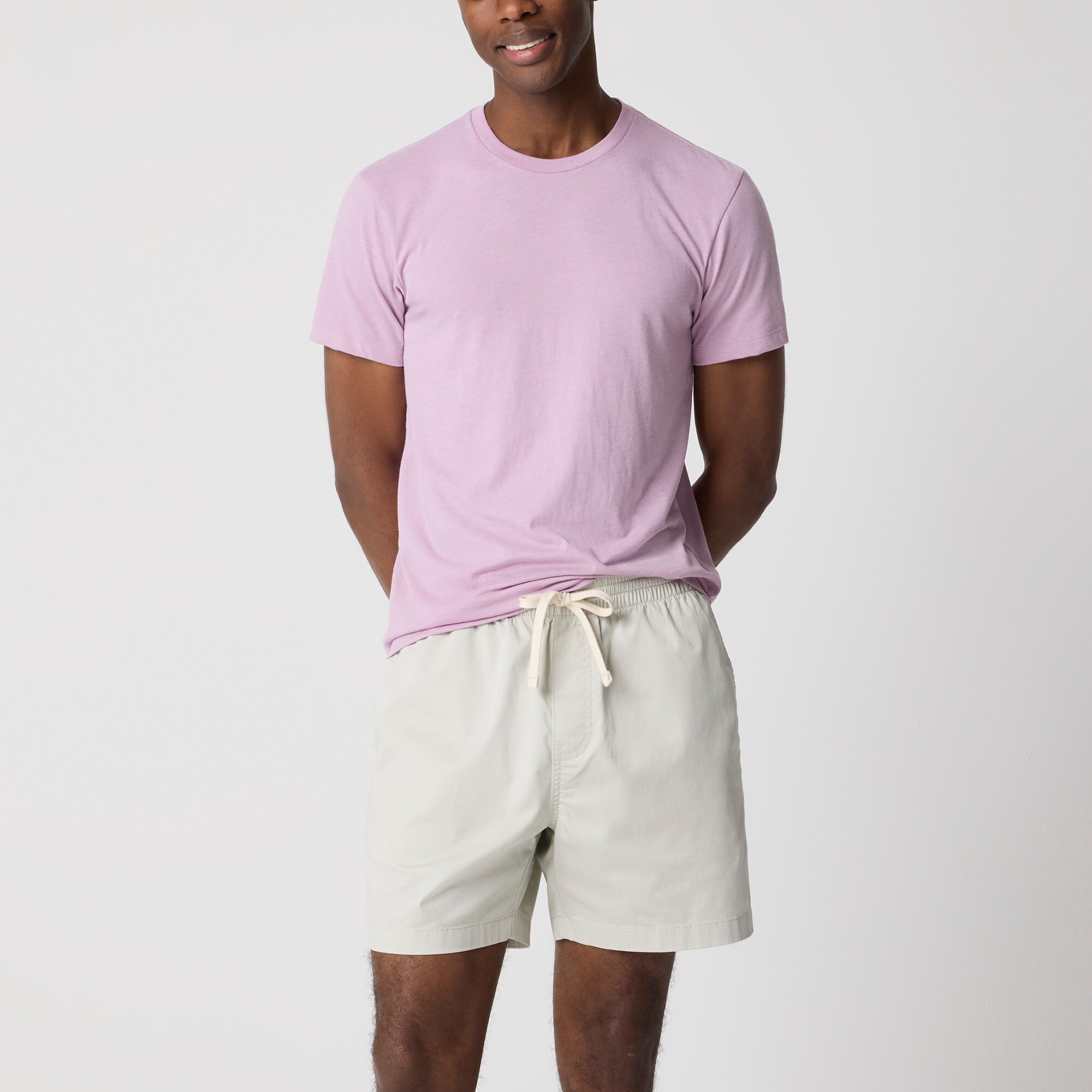 Cotton-blend washed jersey tee