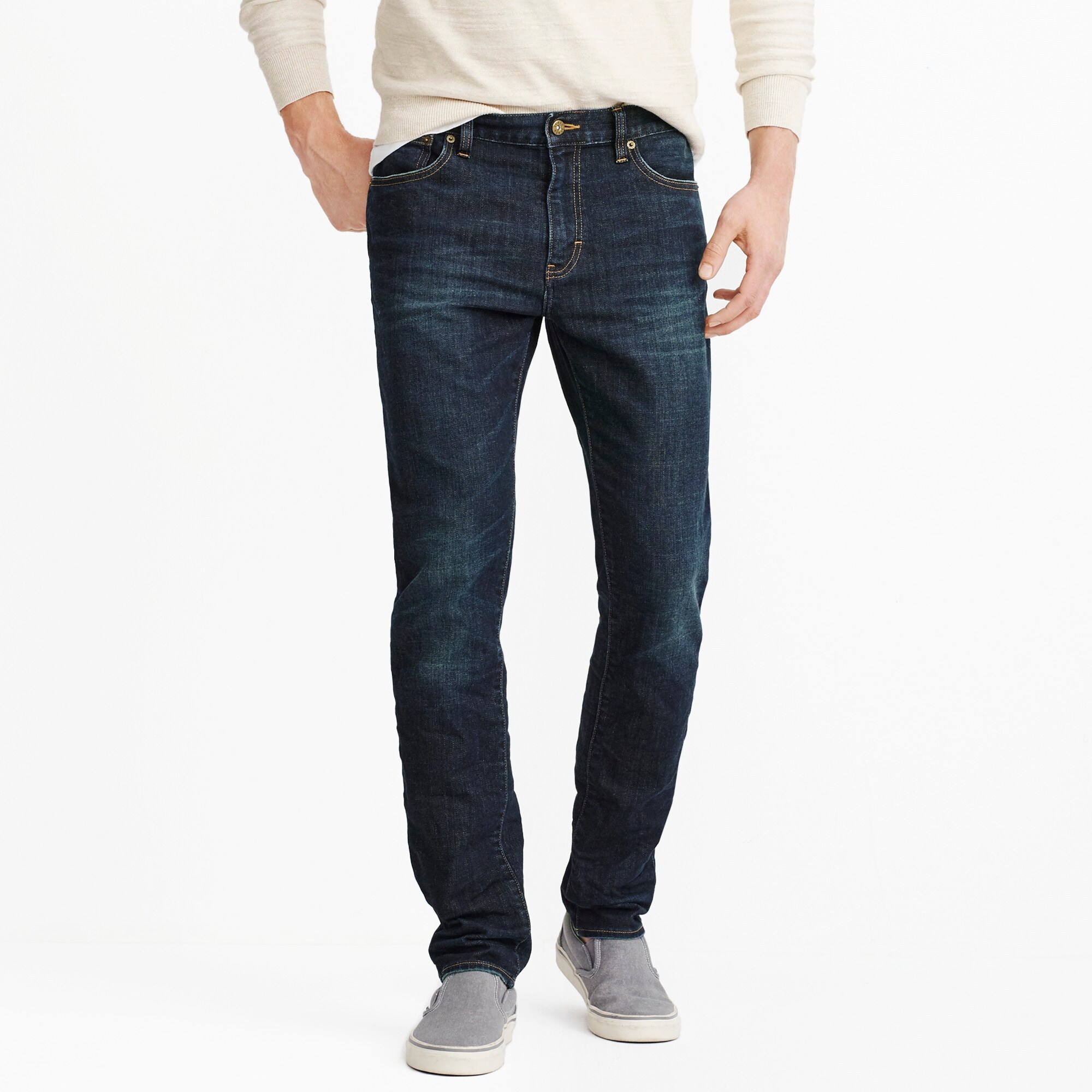 slim straight flex jeans