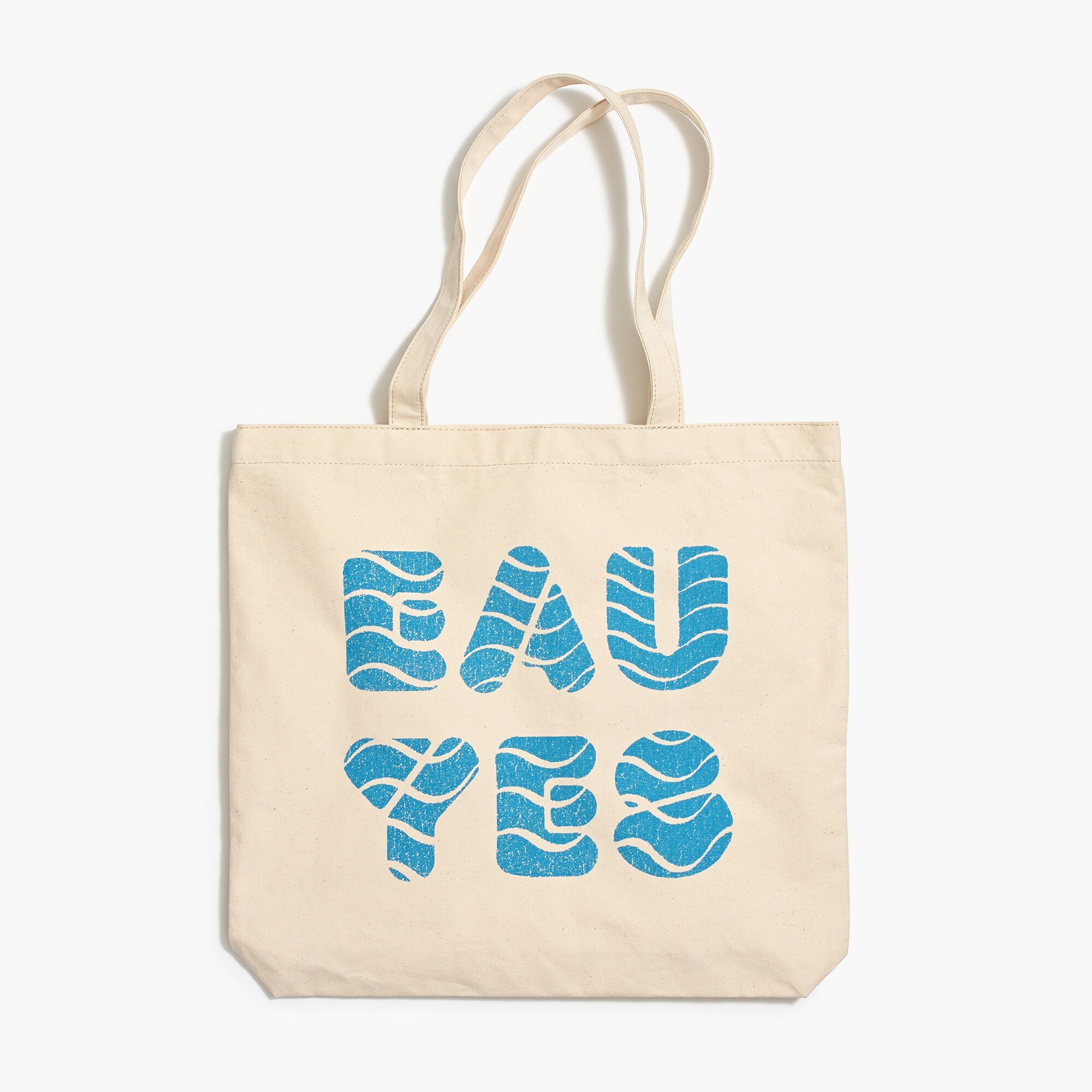 J.Crew X charity: water "Eau yes" canvas tote bag