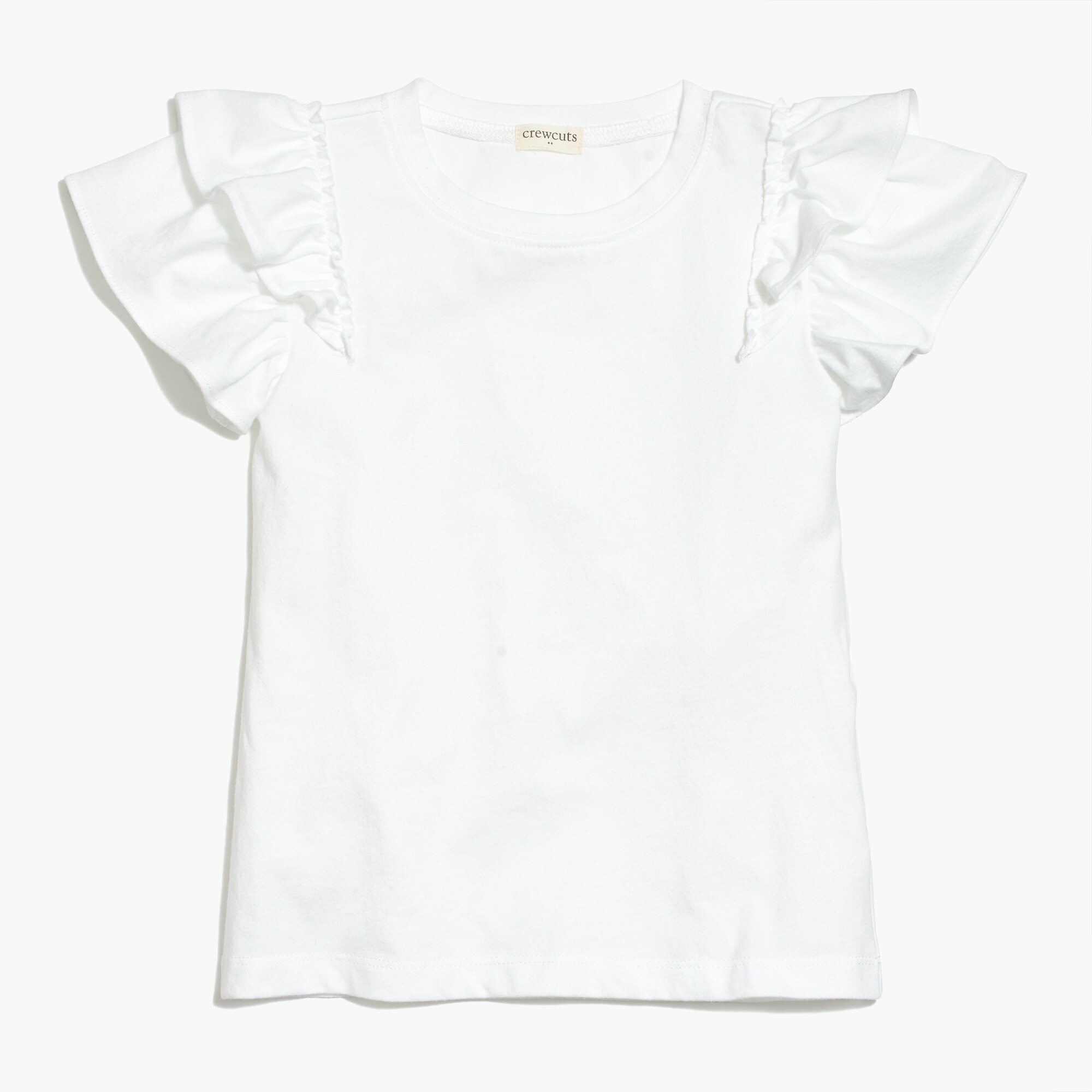 Girls' bright flutter-sleeve tee