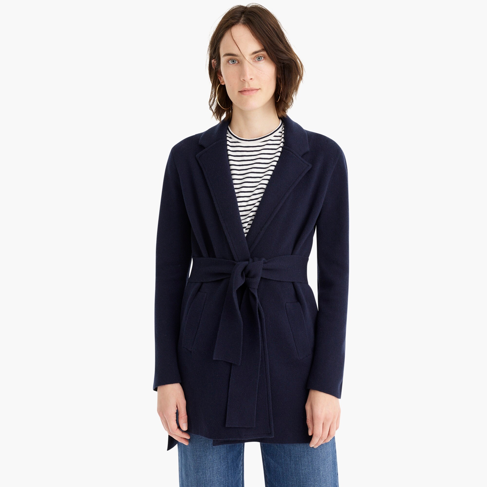 j crew wrap sweater blazer