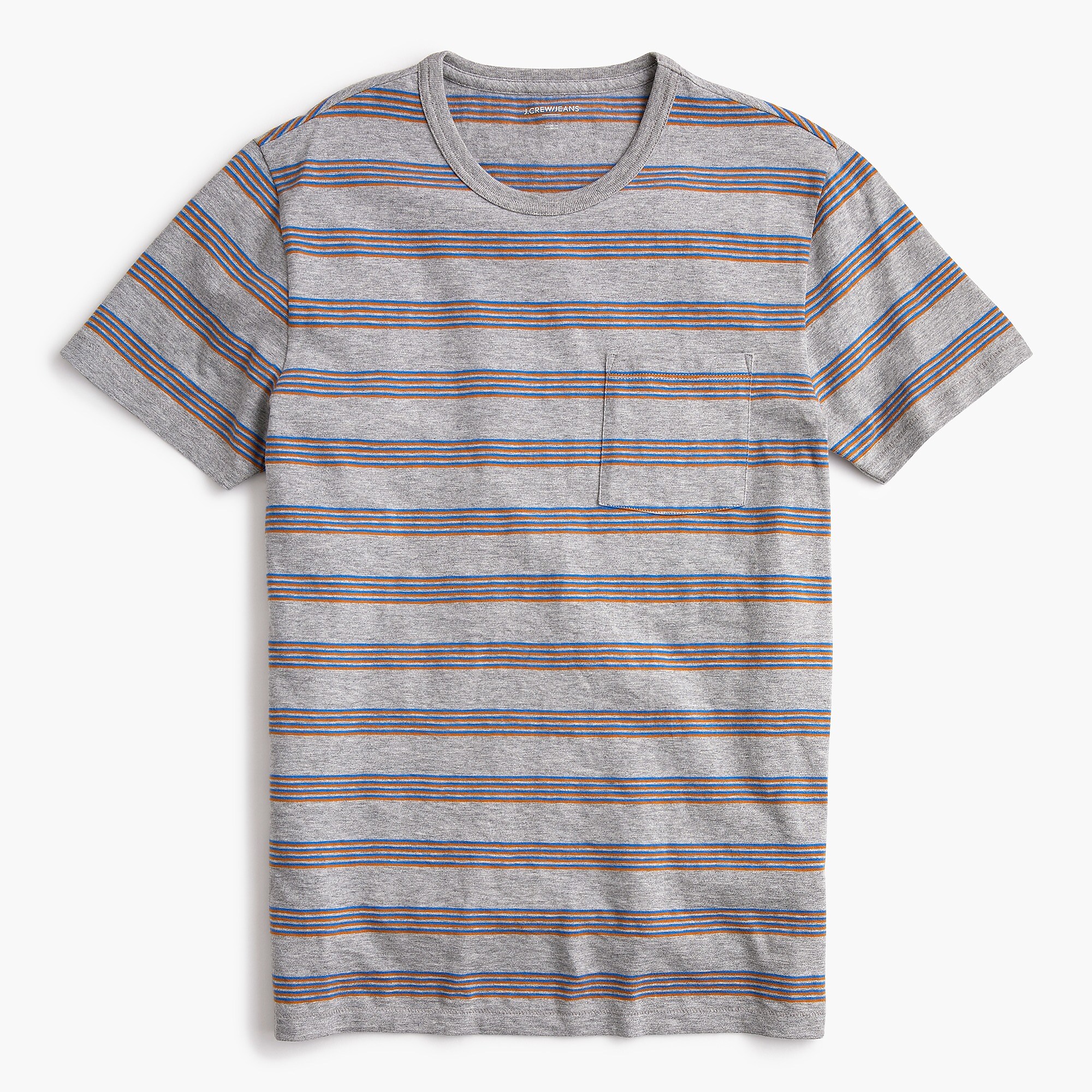 J.Crew: Slub Jersey Pocket T-shirt In Quad Stripe
