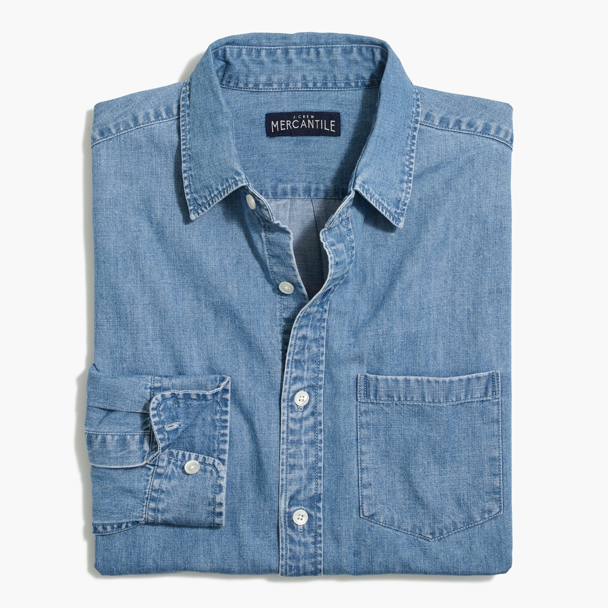 next mens denim shirt