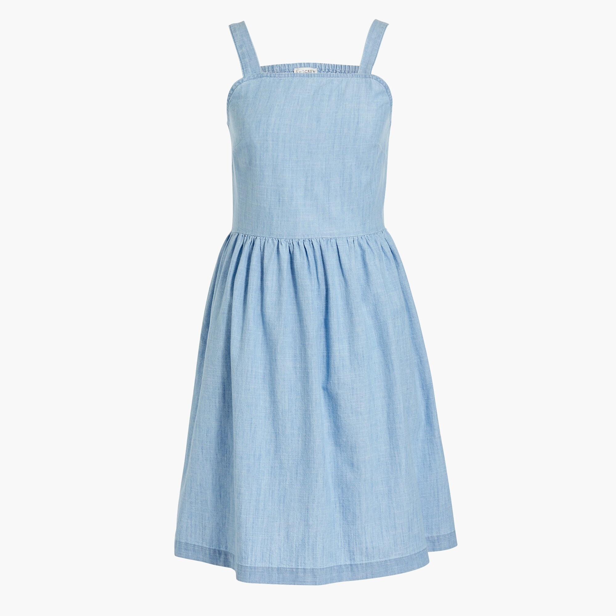 chambray apron dress for women