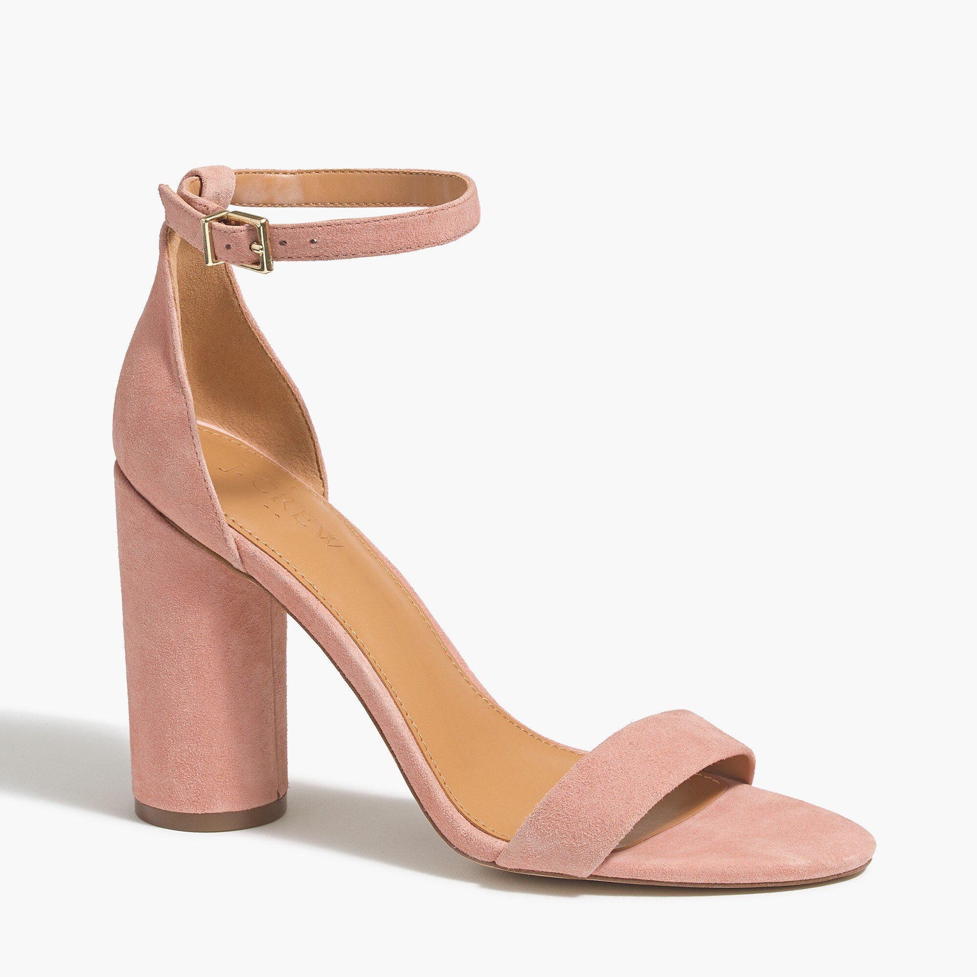 Suede block-heel sandals