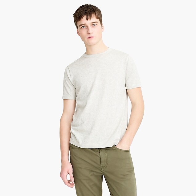 j.crew: destination short-sleeve crewneck t-shirt in pima cotton-silk, right side, view zoomed