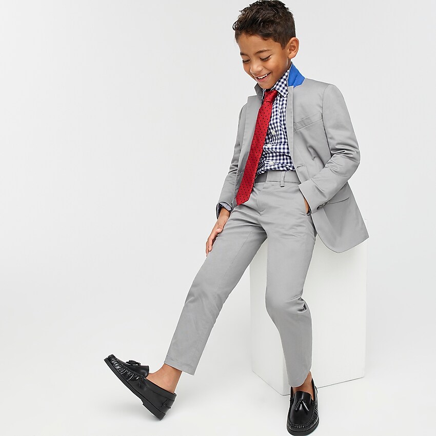j.crew: boys' ludlow suit pant in stretch chino for boys, right side, view zoomed